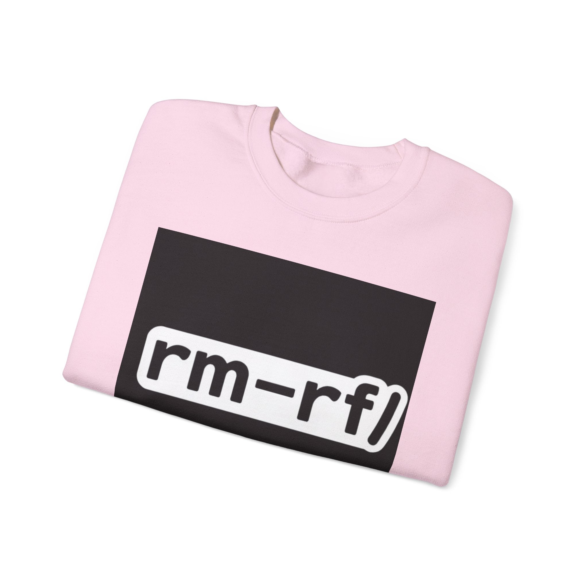 "rm -rf/ (Don't Try This)" — Funny Linux Command Crewneck Sweatshirt
