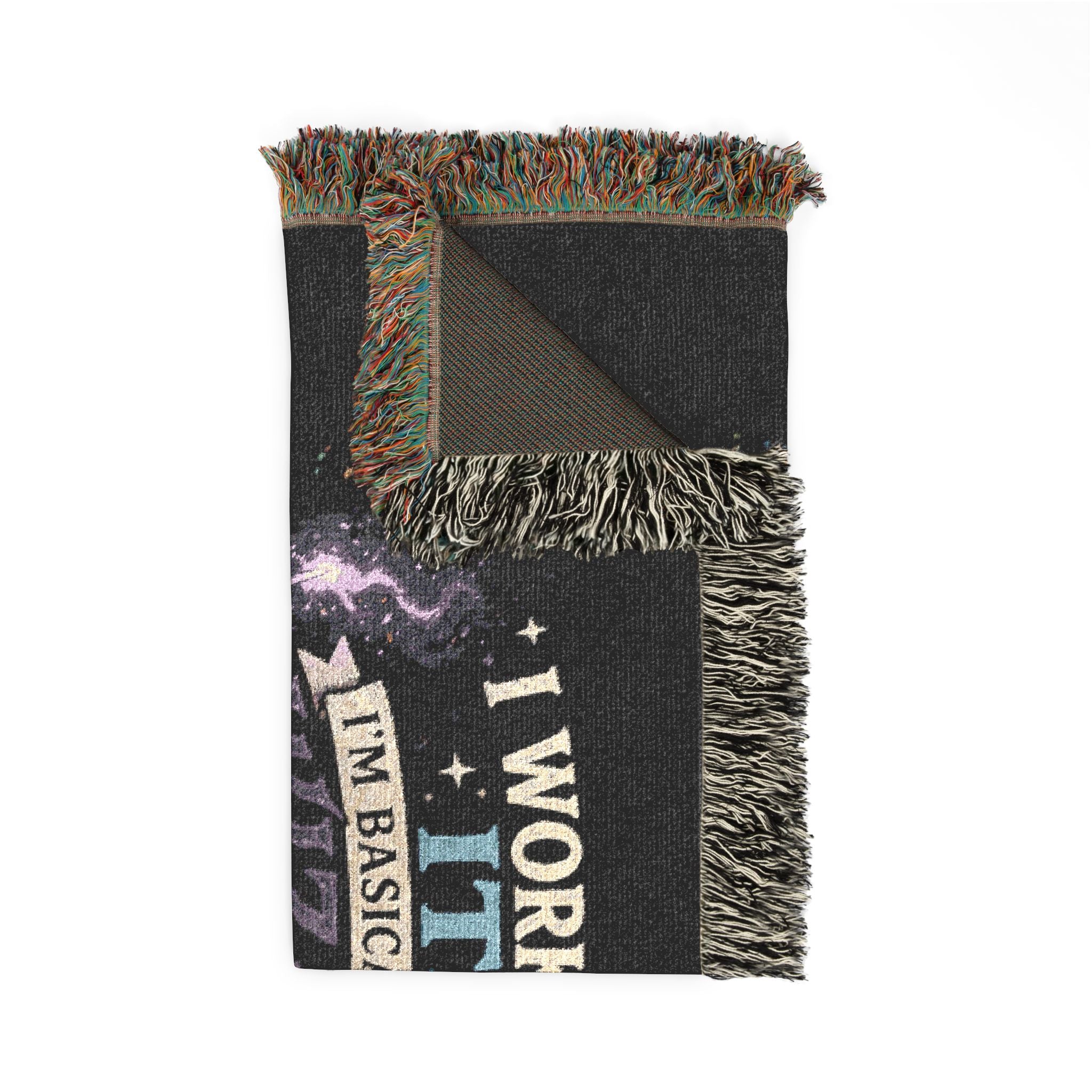 "I Work In IT... I'm Basically A Wizard" Funny IT Tech Humor Woven Blanket Funny IT Tech