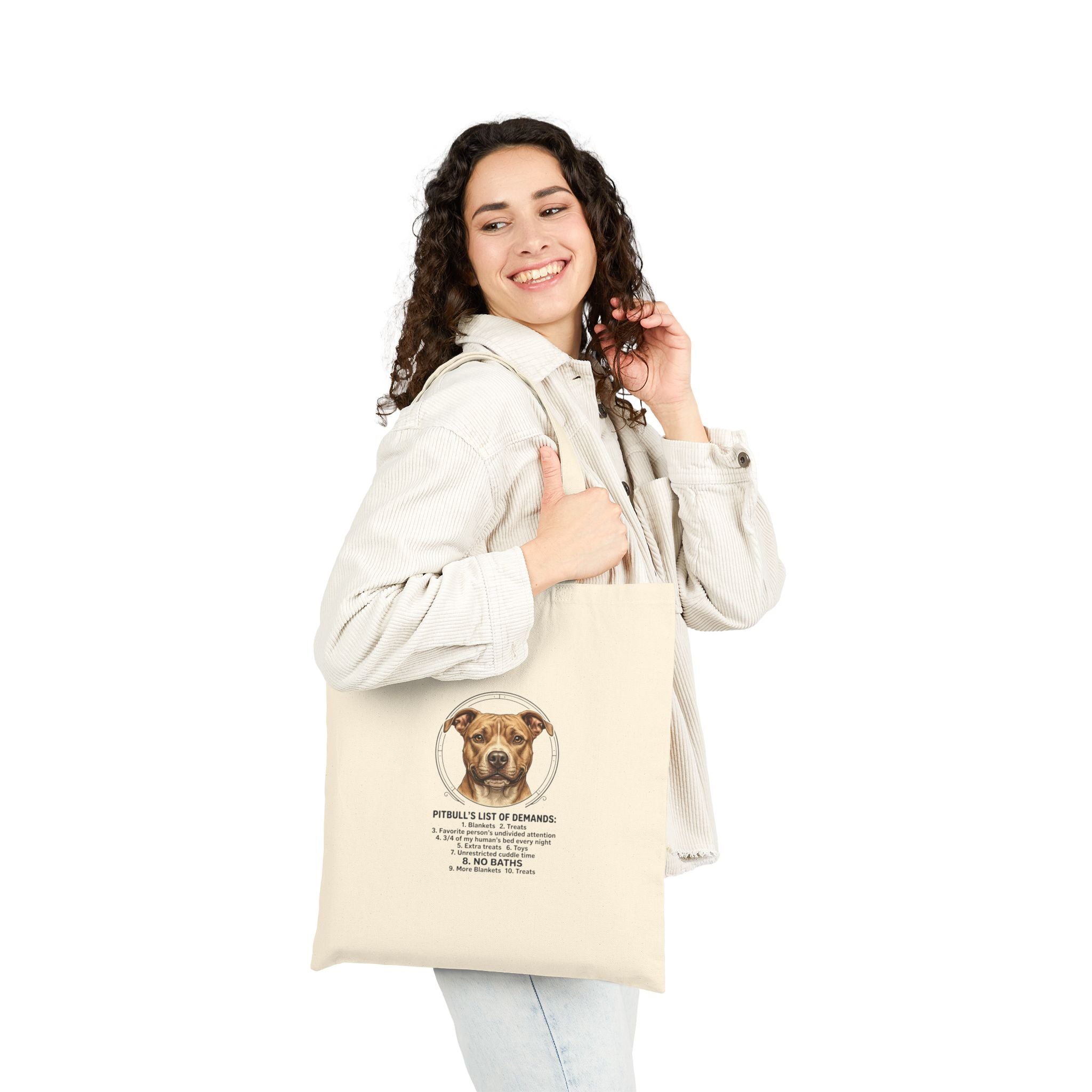 Rescue Pride Dog Mom | Cotton Canvas, Fur Baby Memorial Canvas Tote Bag