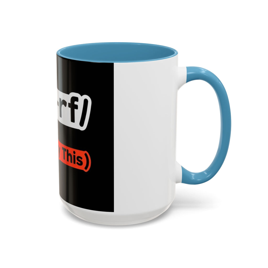 "rm -rf / (Don't Try This)" Funny IT Tech Humor Black Accent Ceramic Coffee Mug