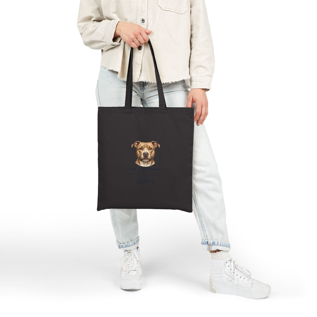 Rescue Pride Dog Mom | Cotton Canvas, Fur Baby Memorial Canvas Tote Bag