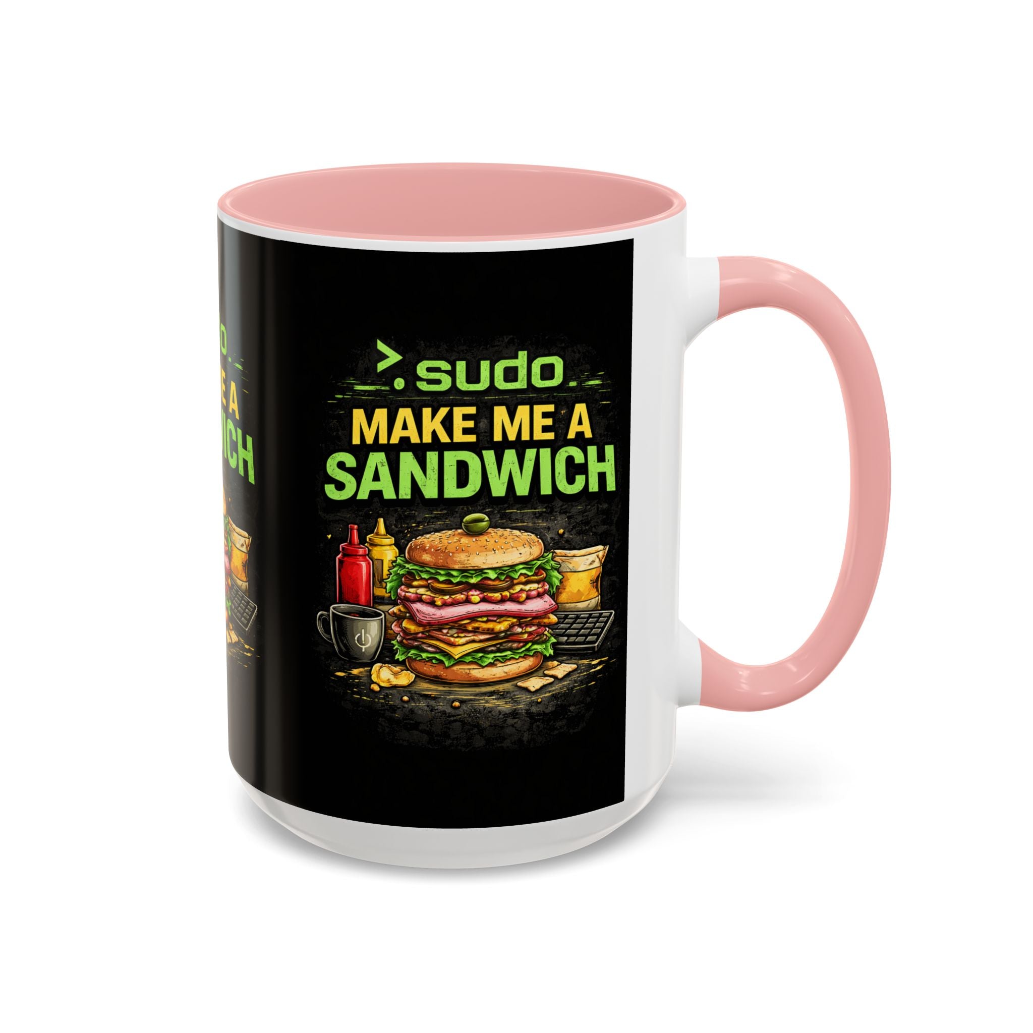 ">. Sudo Make Me a Sandwich" IT Humor Accent Coffee Mug (11, 15oz)