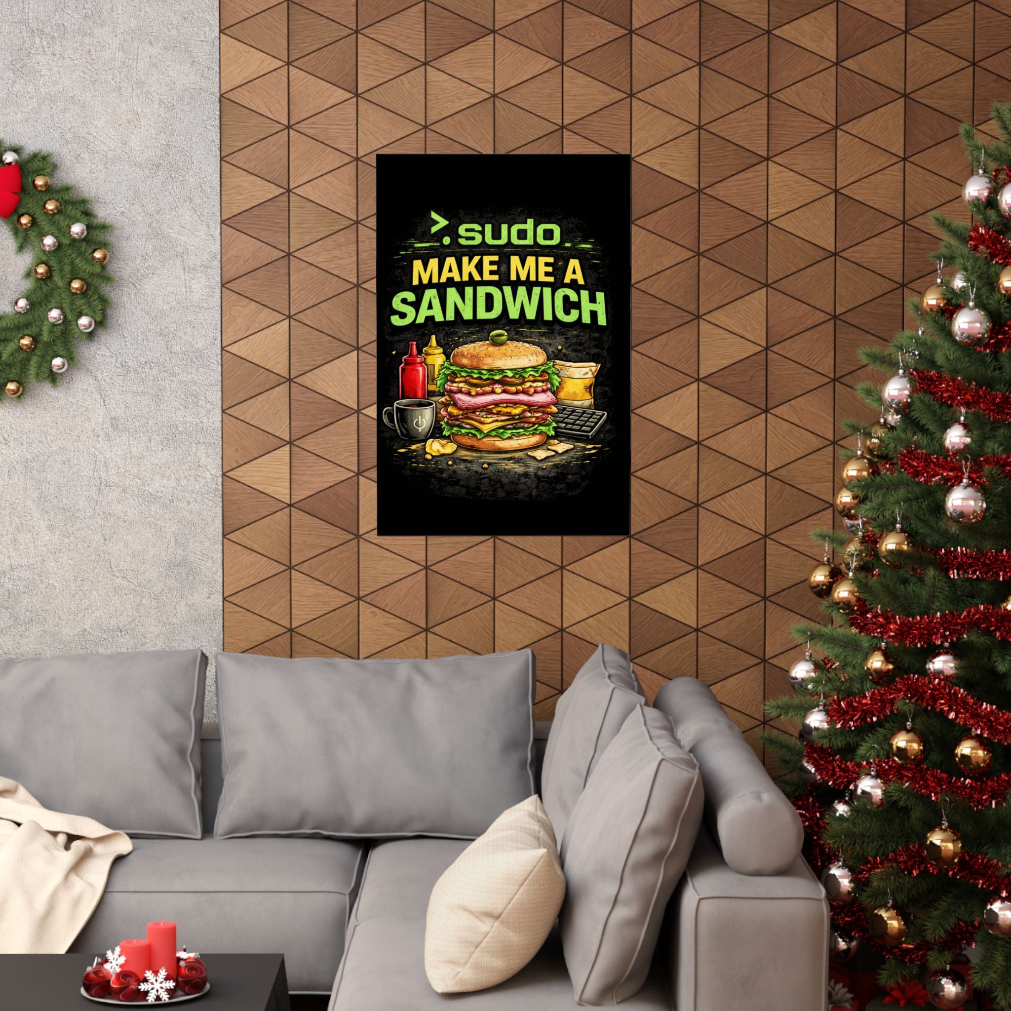 ">.Sudo Make Me A Sandwich" Geek Tech Humor Funny IT Matte Vertical Posters