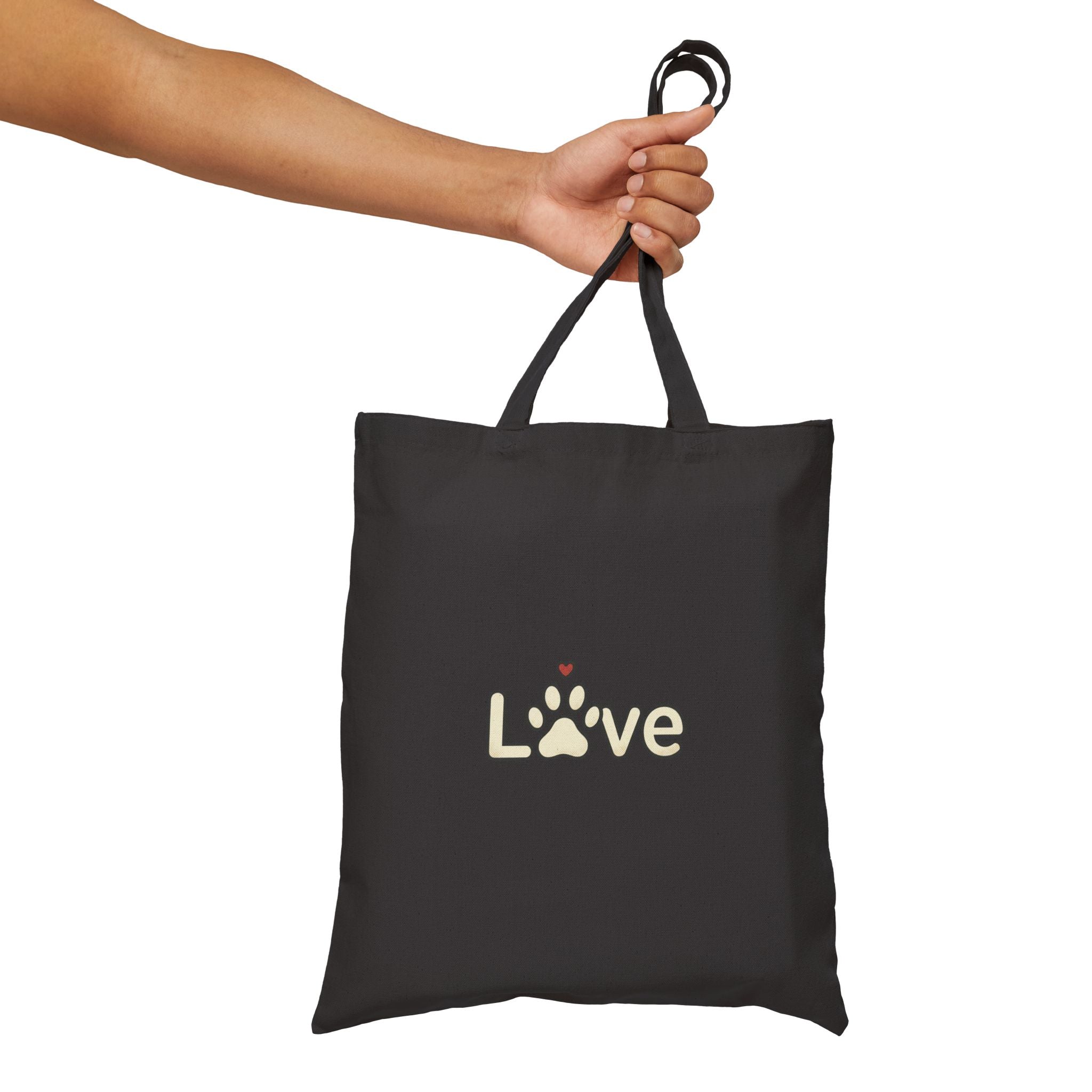 Love Paw Design | Dog Mom, Rescue Pride, Fur Baby Canvas Tote Bag