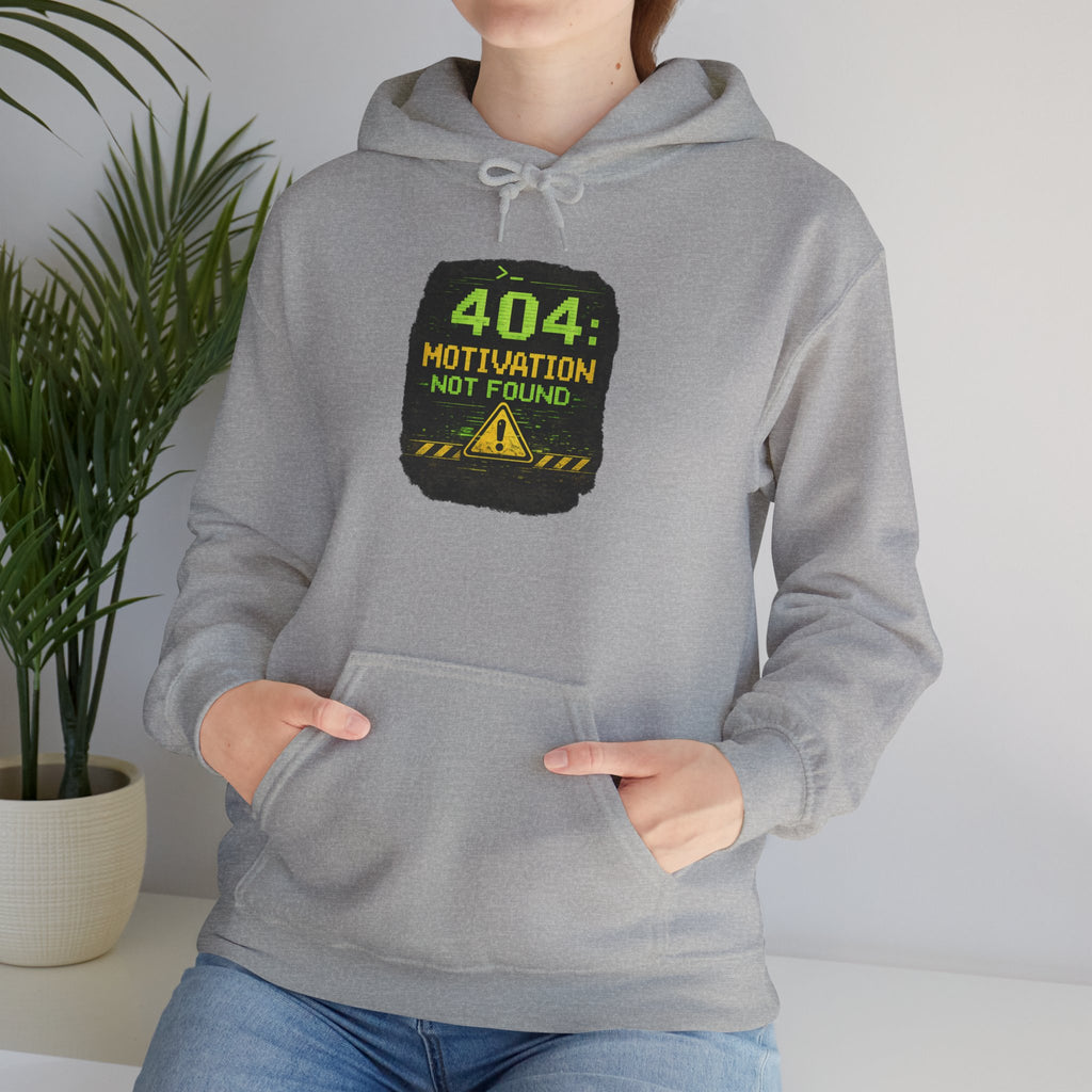 "Error 404 Motivation Not Found" IT Humor Unisex Heavy Blend™ Hoodie