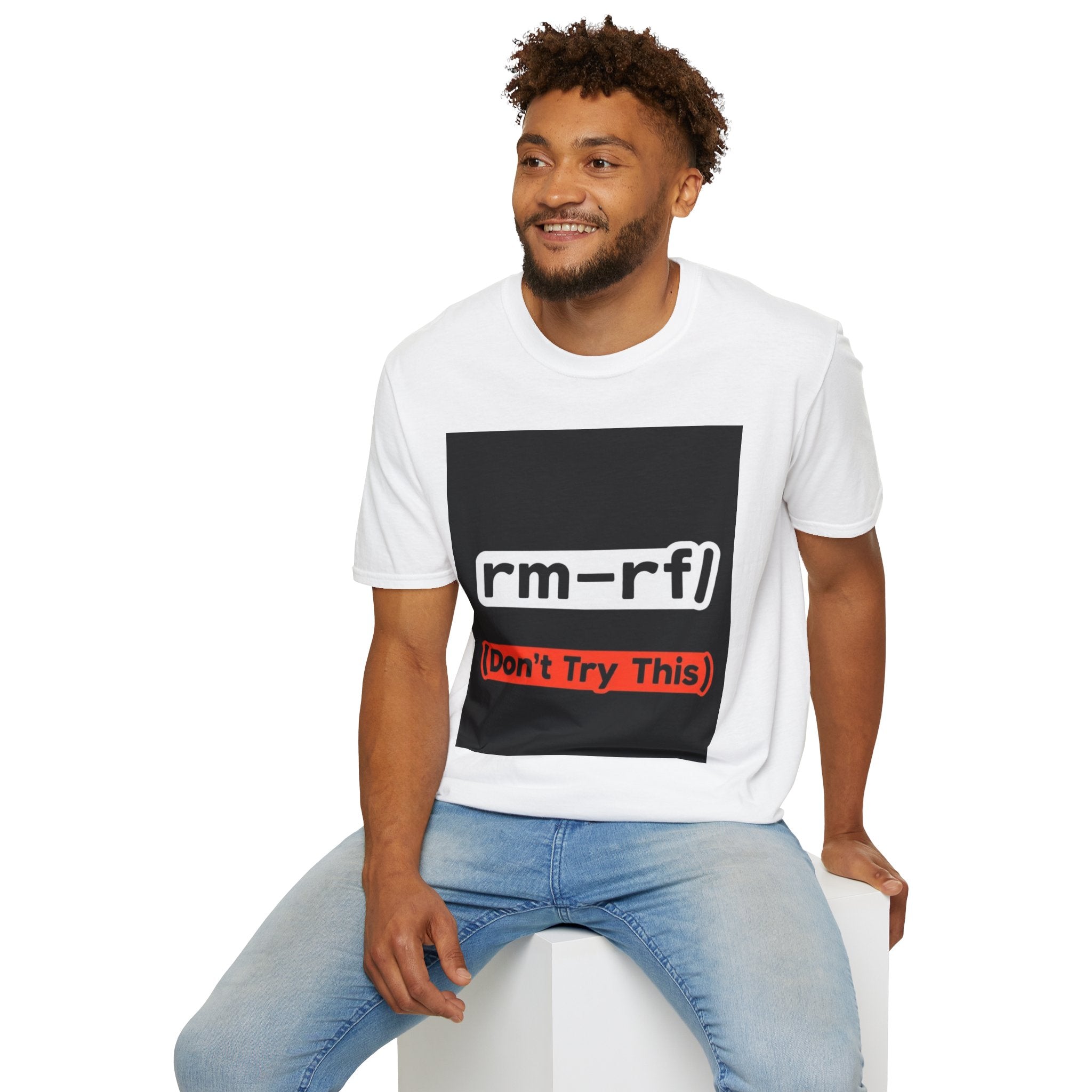 "rm -rf/ (Don't Try This)" Funny IT T-Shirt Hacker Tech Humor Command Tee