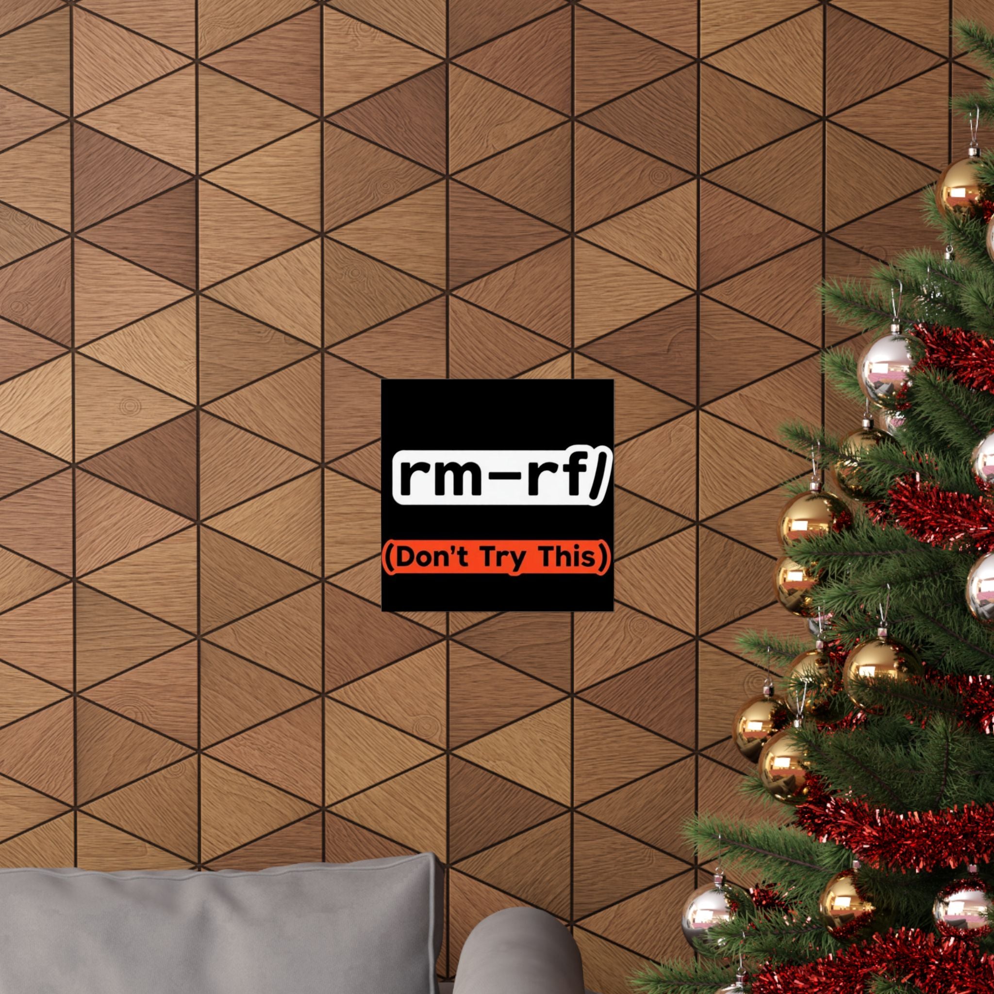 "rm -rf/ (Don't Try This)" Funny IT Tech Humor Matte Vertical Posters