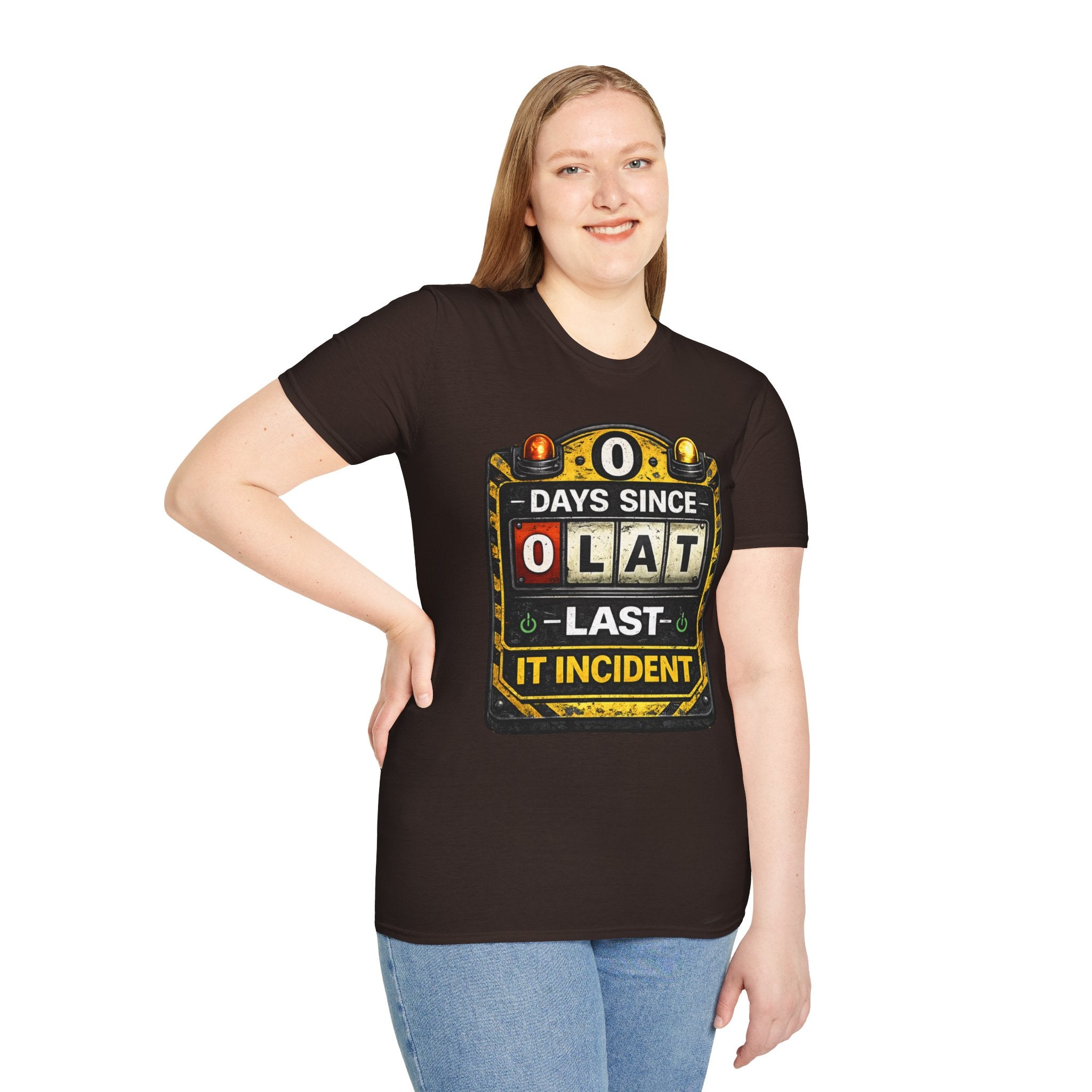 "0 Days Since Last IT Incident" Funny IT Tech Humor T-Shirt