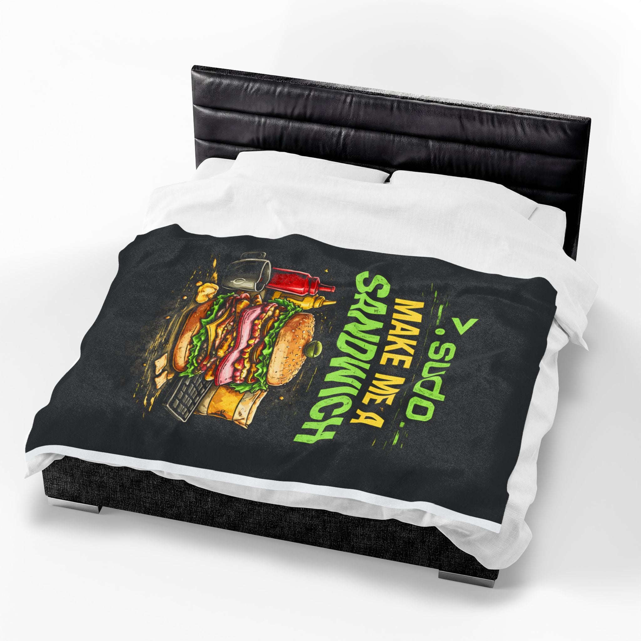 ">. Sudo Make Me a Sandwich" IT Humor Funny IT Velveteen Plush Blanket