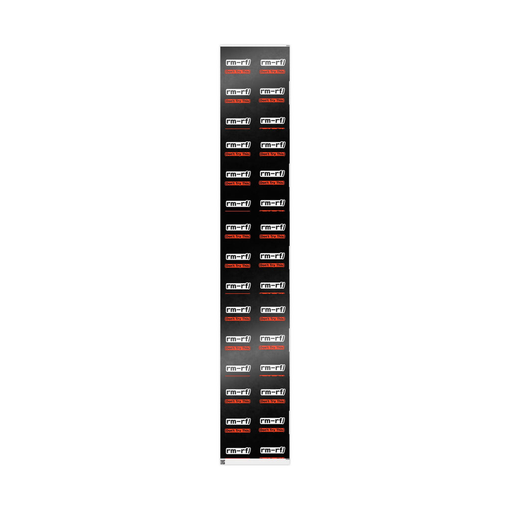 "rm -rf/ (Don't Try This)" Funny IT Gift Wrap for Techs Tech Humor Wrapping Paper
