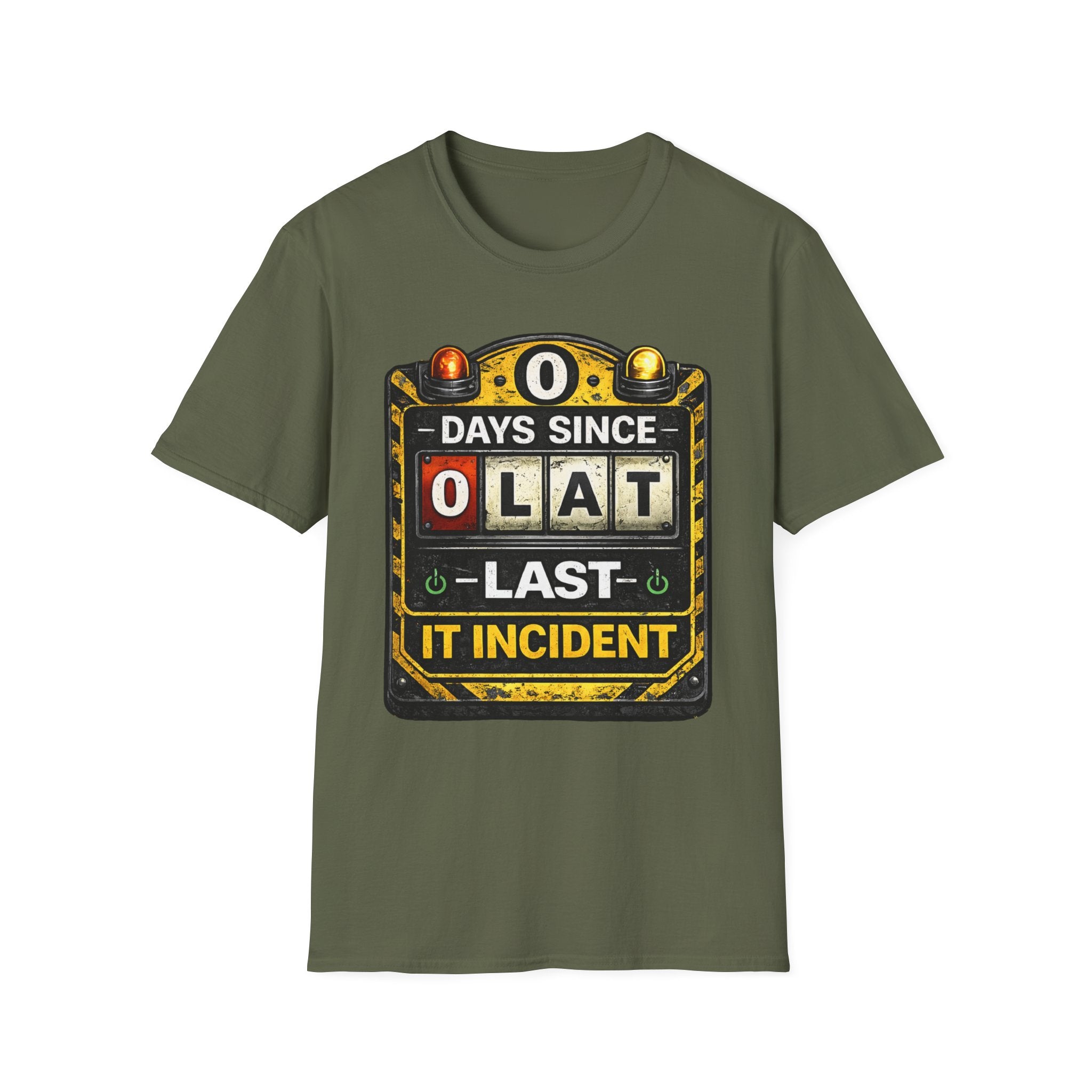 "0 Days Since Last IT Incident" Funny IT Tech Humor T-Shirt