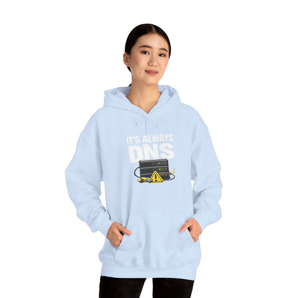 "It's Always DNS" Tech Humor Unisex Heavy Blend™ Hoodie