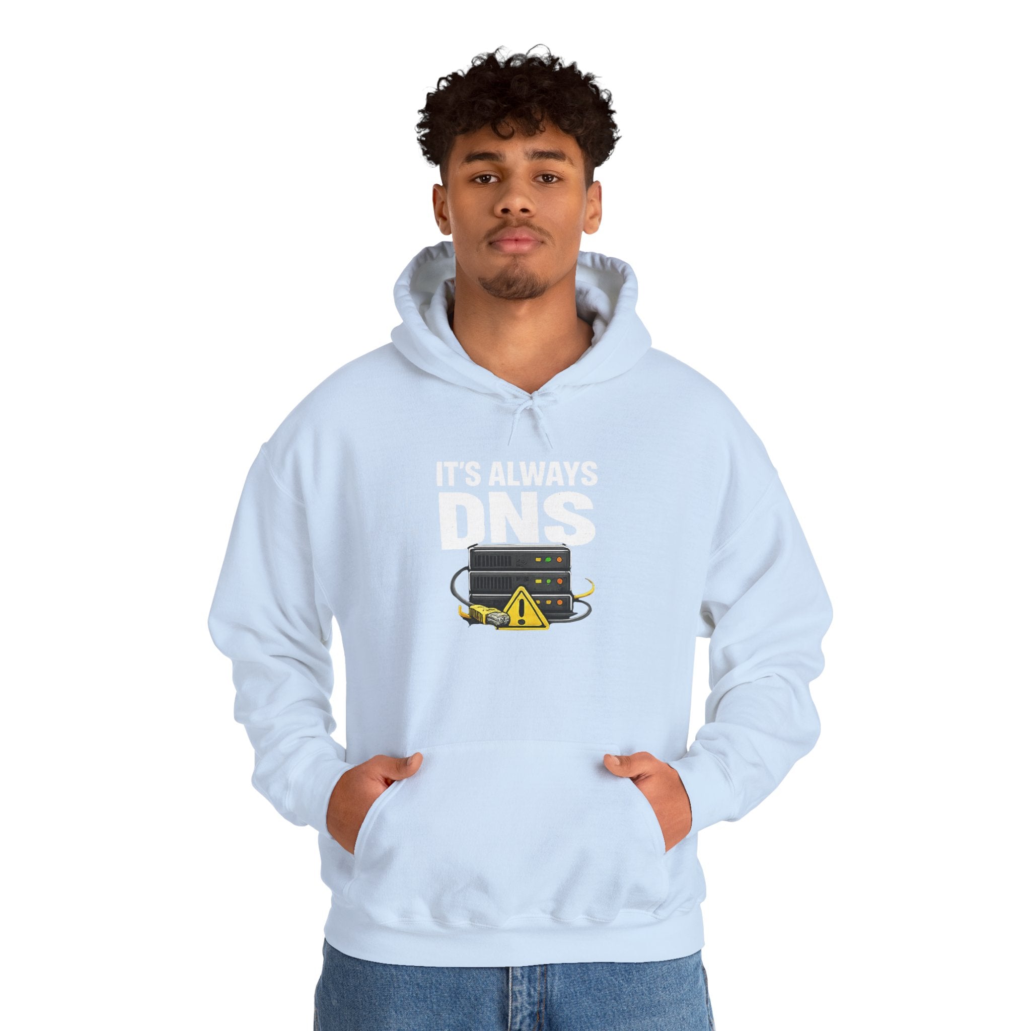 "It's Always DNS" Tech Humor Unisex Heavy Blend™ Hoodie