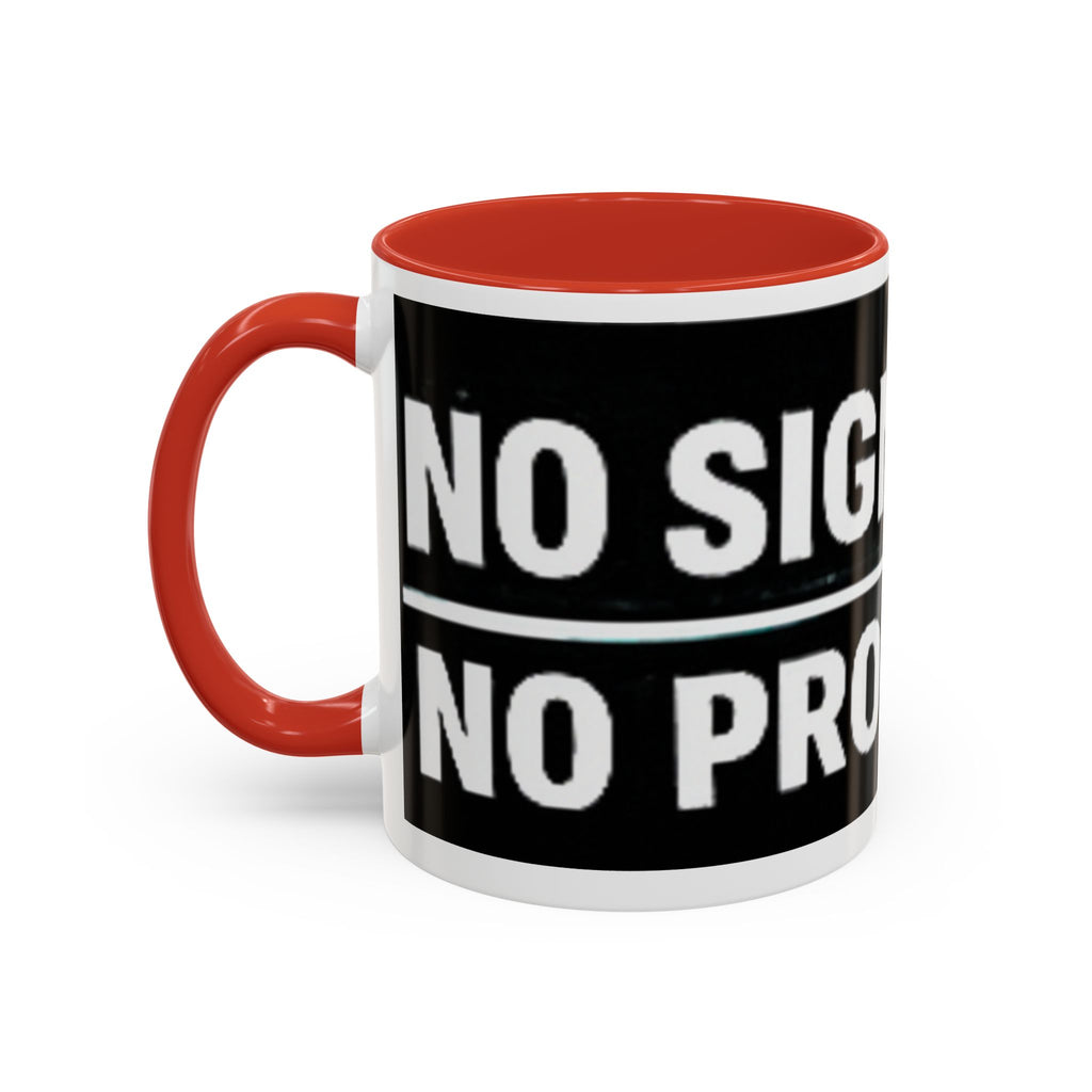 "No Signal No Problem" IT Humor Accent Coffee Mug (11, 15oz)