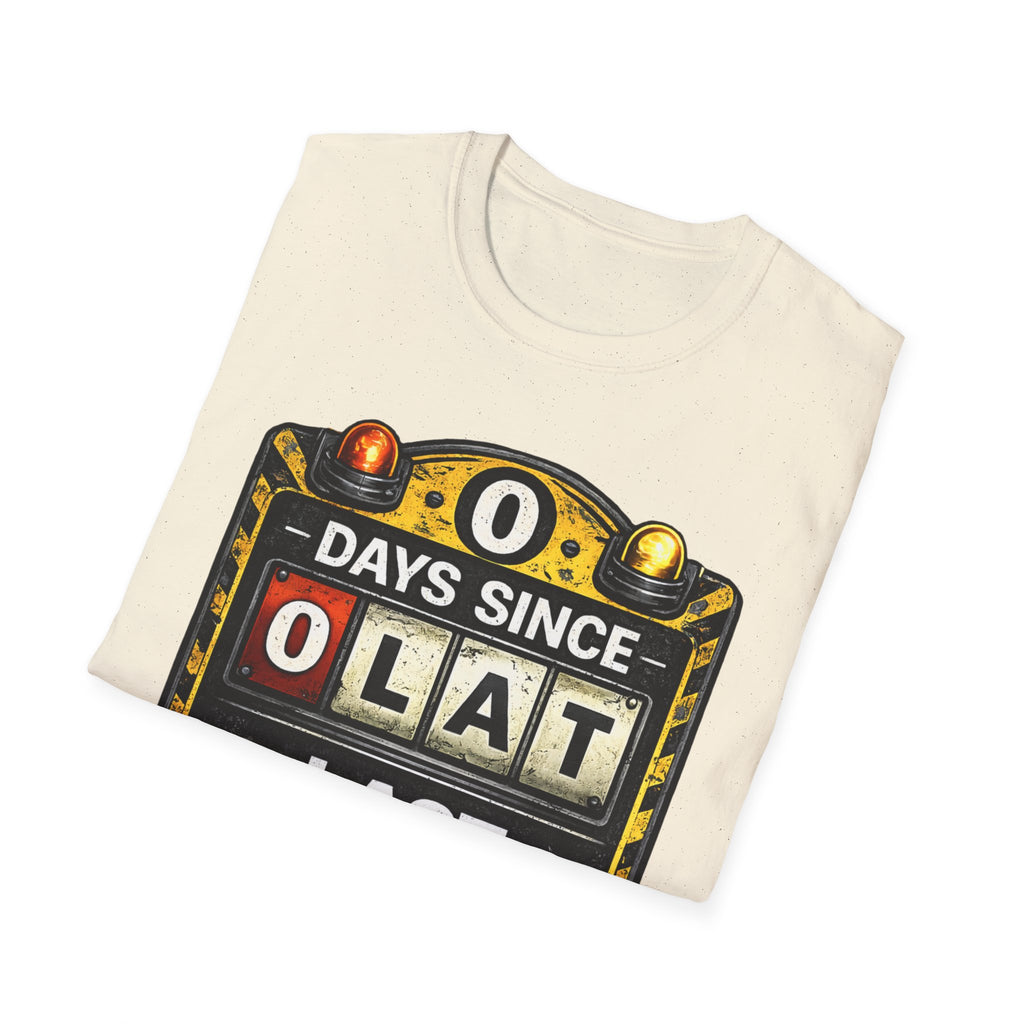 "0 Days Since Last IT Incident" Funny IT Tech Humor T-Shirt