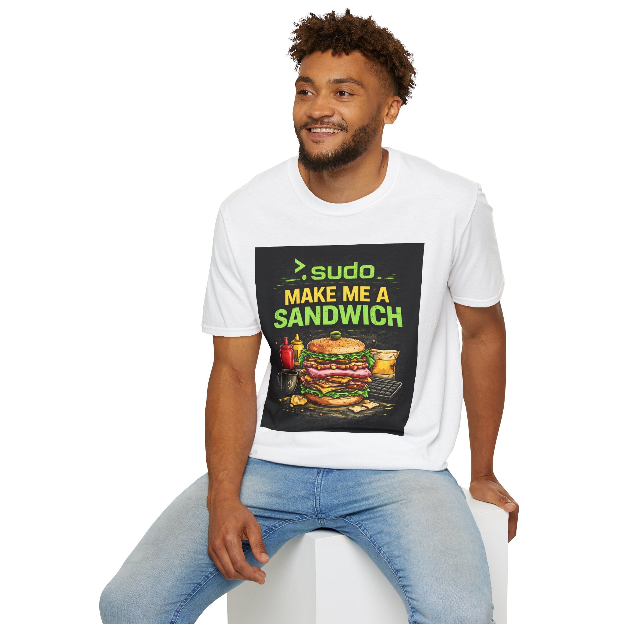 ">. Sudo Make Me a Sandwich" Funny IT T-Shirt — Programmer Tech Humor Graphic Tee