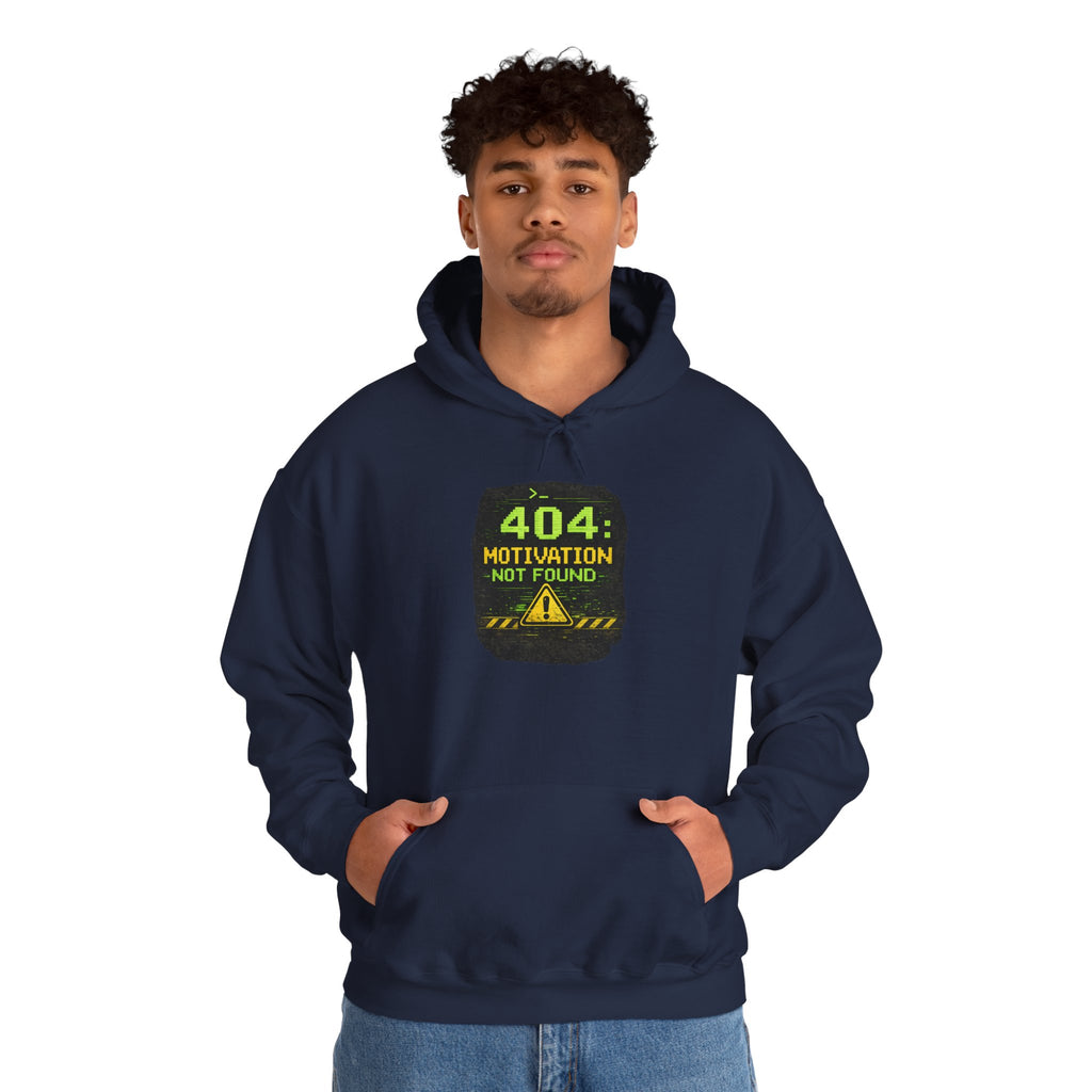 "Error 404 Motivation Not Found" IT Humor Unisex Heavy Blend™ Hoodie
