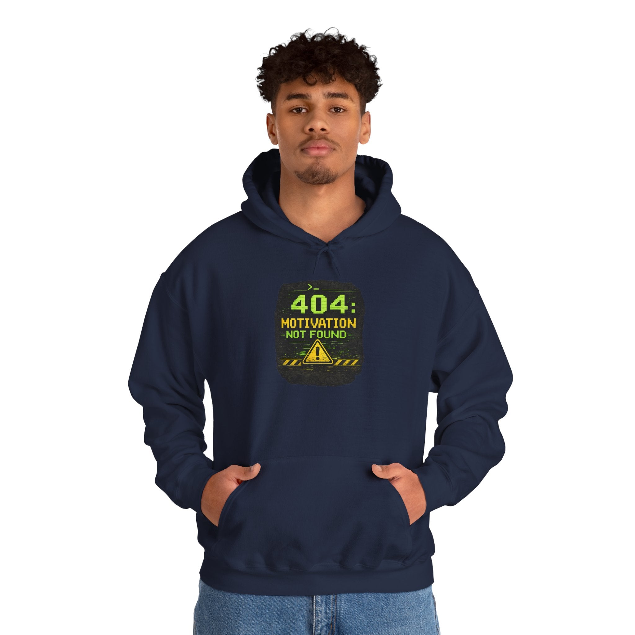 "Error 404 Motivation Not Found" IT Humor Unisex Heavy Blend™ Hoodie