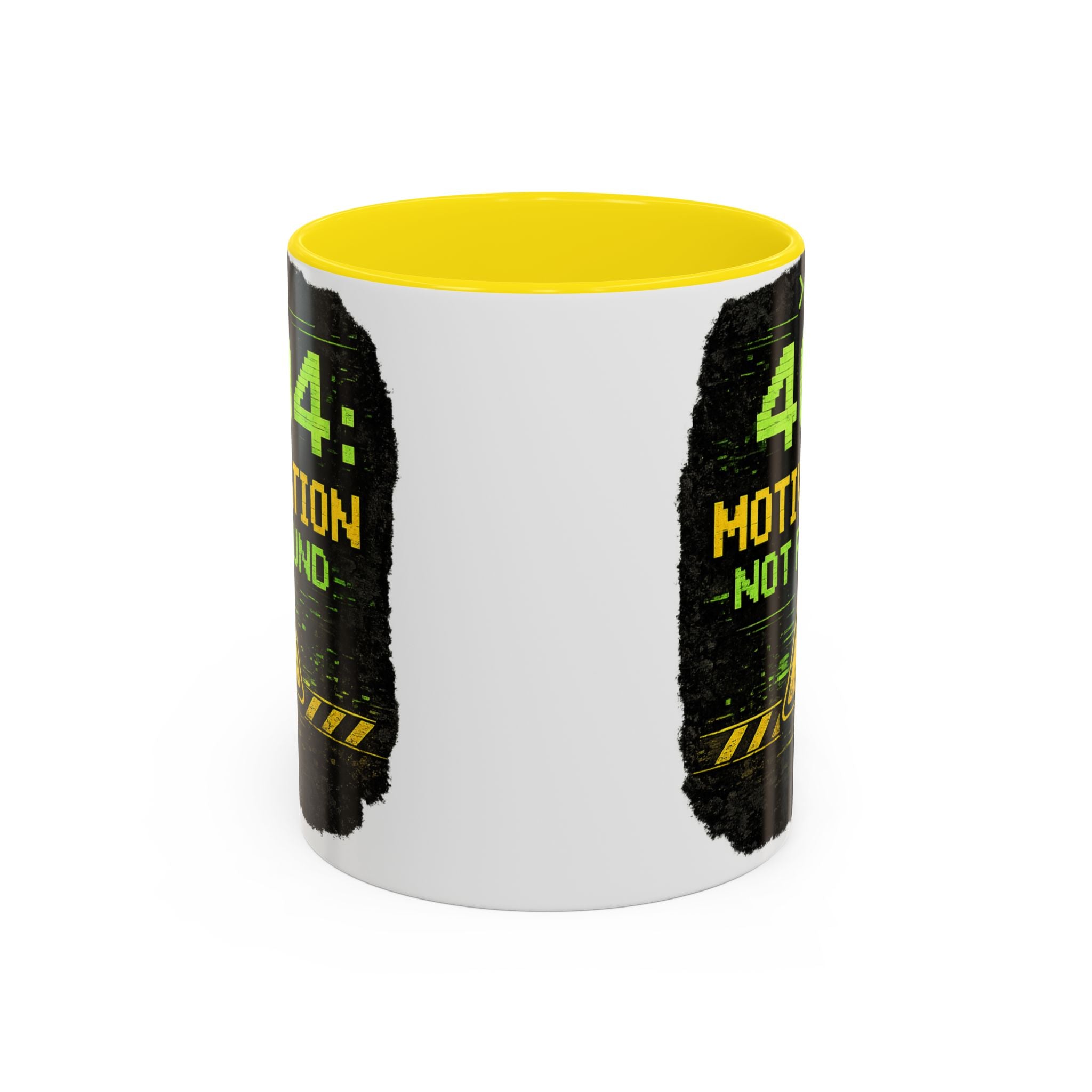 "Error 404 Motivation Not Found" IT Humor Accent Coffee Mug (11, 15oz)