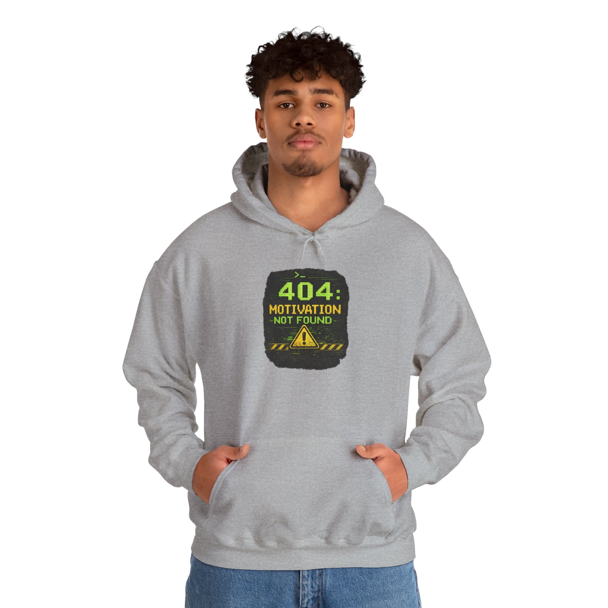 "Error 404 Motivation Not Found" IT Humor Unisex Heavy Blend™ Hoodie