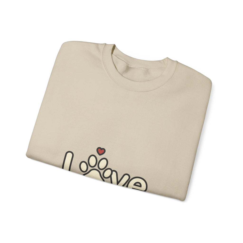 Love Paw Crewneck Sweatshirt | Dog Mom Dog Dad, Fur Baby Rescue Pride
