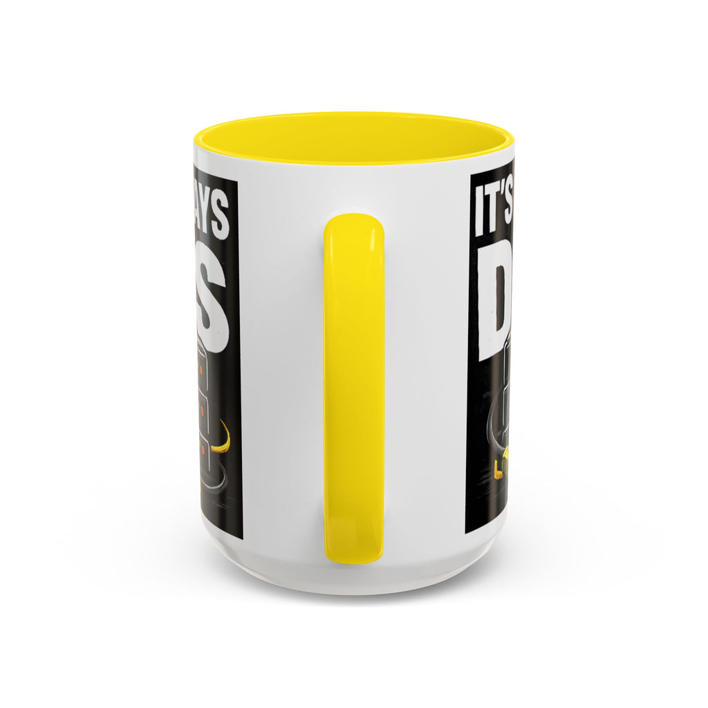 "It's Always DNS" IT Humor Accent Coffee Mug (11, 15oz)