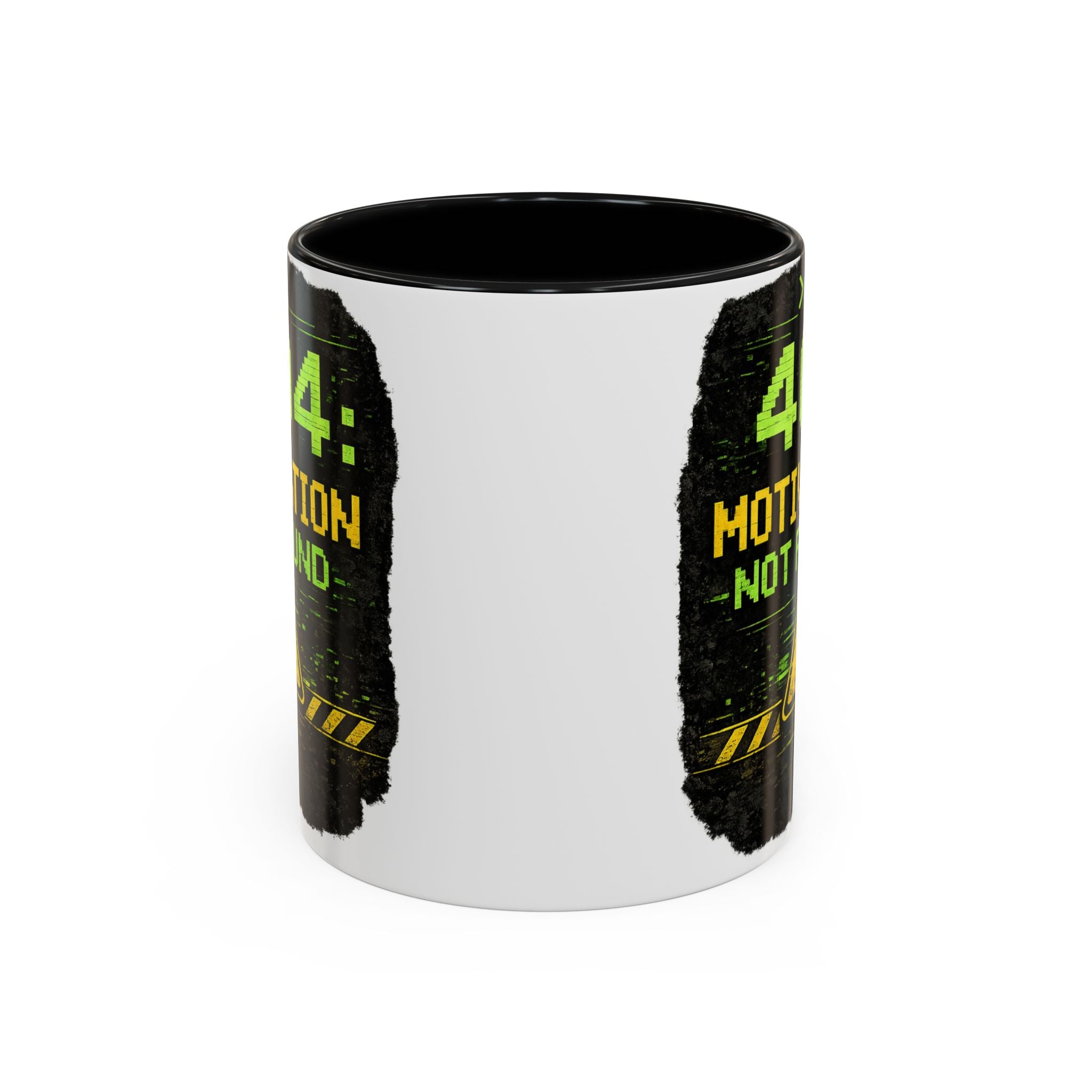 "Error 404 Motivation Not Found" IT Humor Accent Coffee Mug (11, 15oz)