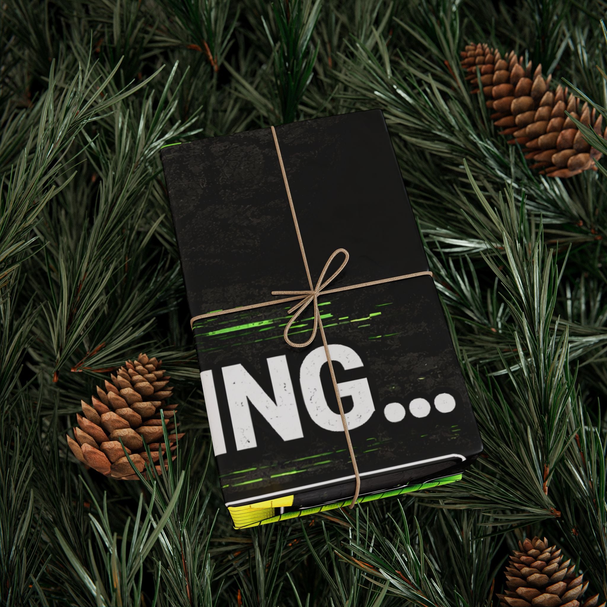 "Compiling...Please Wait" Funny IT Holiday Gift Wrap Tech Humor Office Gift Wrapping Paper