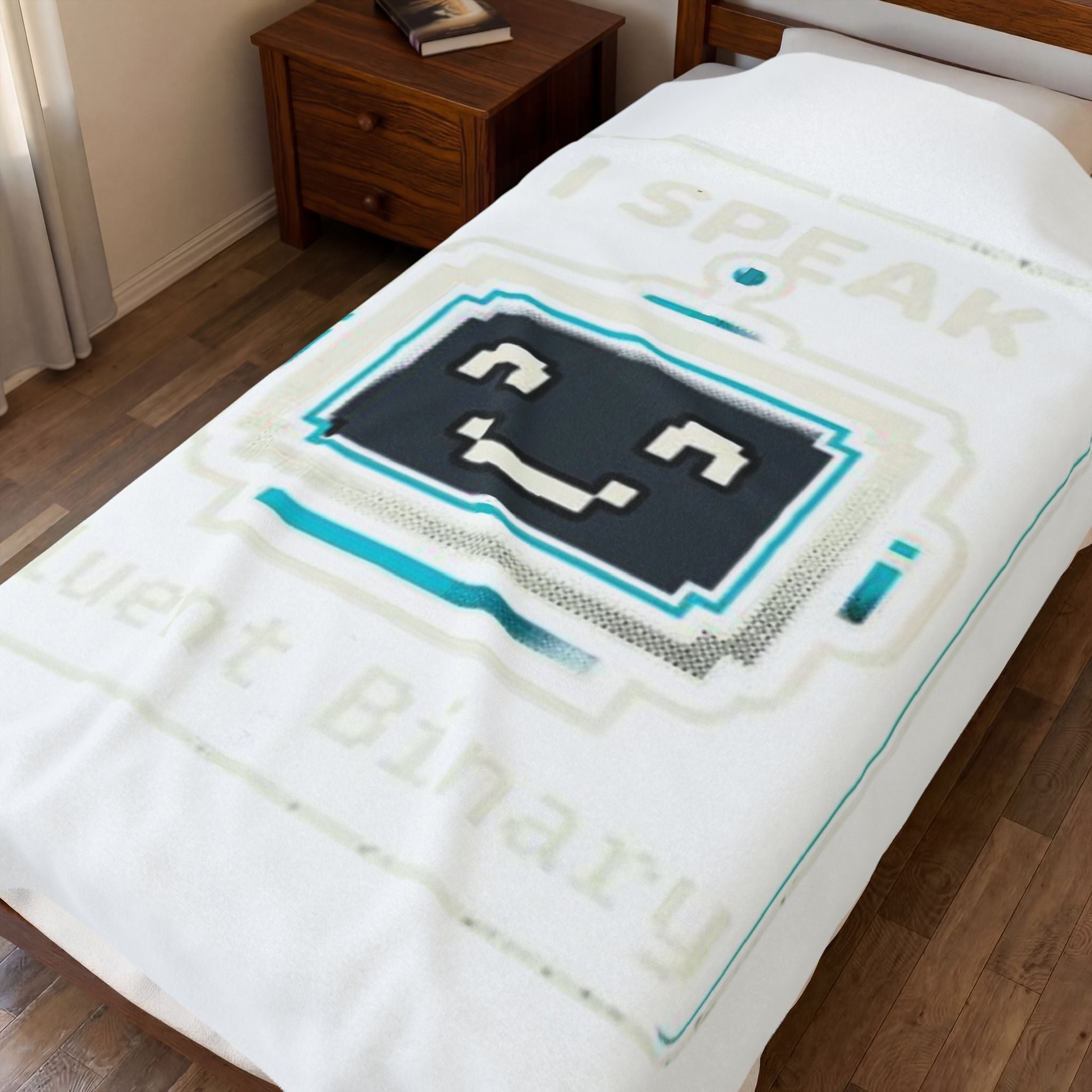 "I Speak Fluent Binary" IT Humor Funny IT Velveteen Plush Blanket