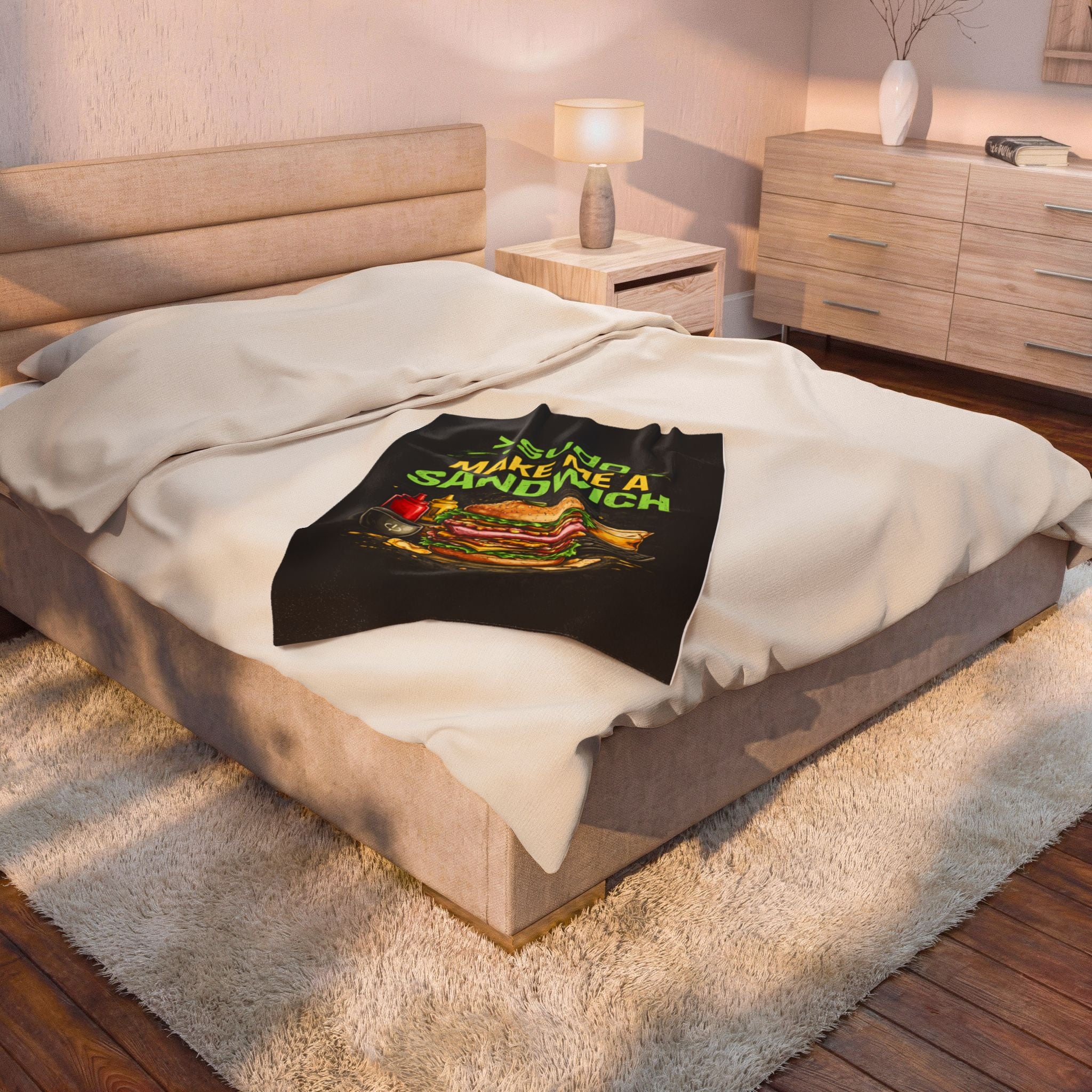 ">. Sudo Make Me a Sandwich" IT Humor Funny IT Velveteen Plush Blanket