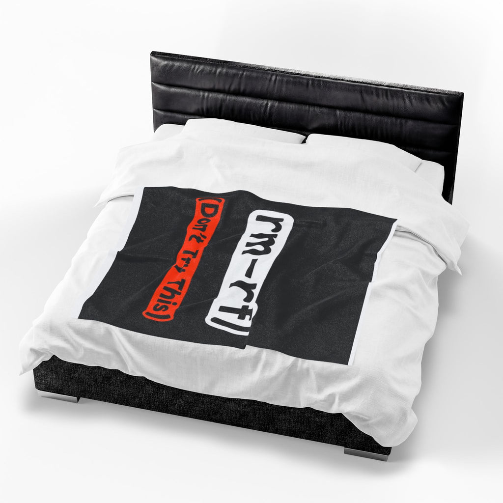 "rm -rf/ (Don't Try This)" Tech Humor Funny IT Velveteen Plush Blanket