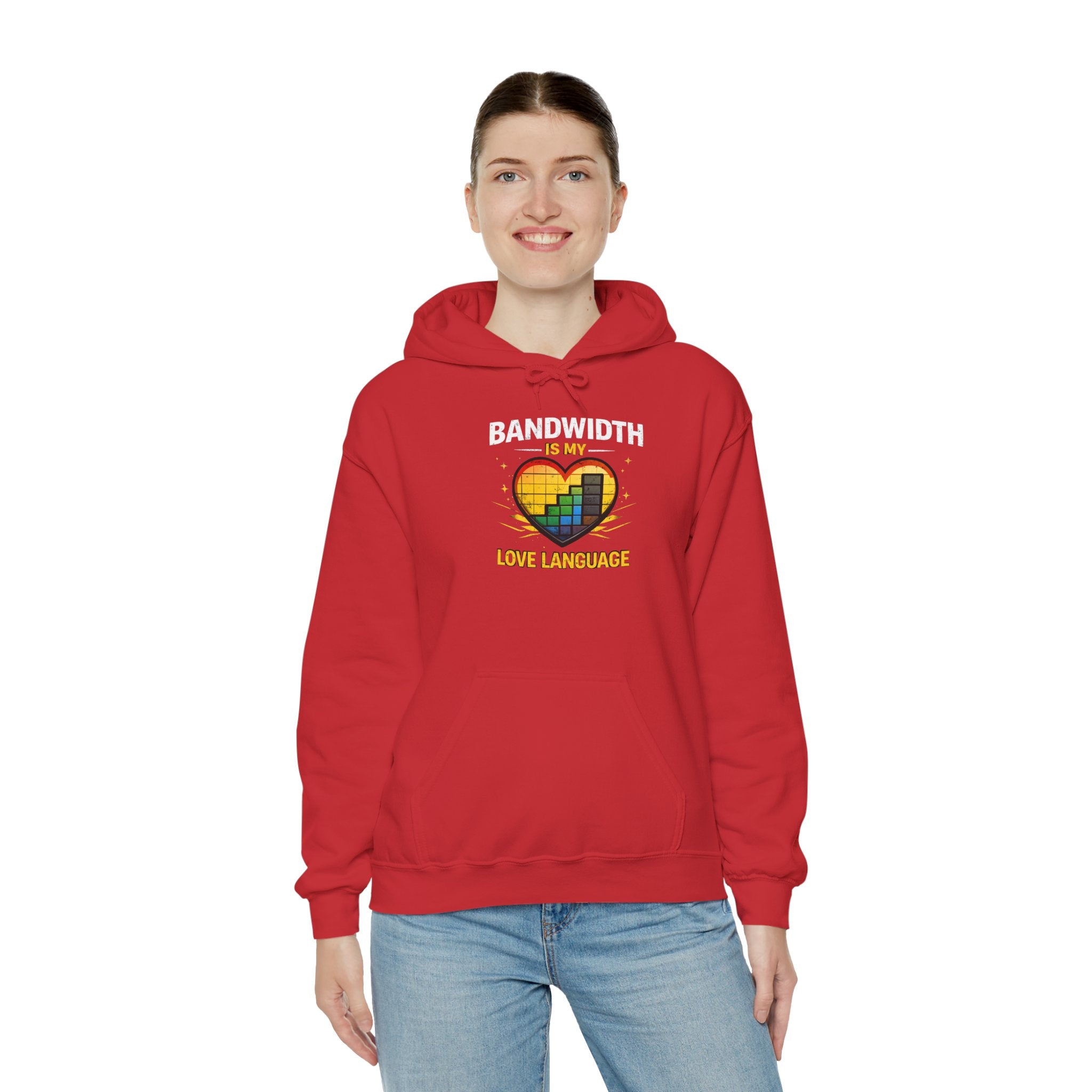 "Bandwidth is my Love Language" Tech Humor Unisex Heavy Blend™ Hoodie