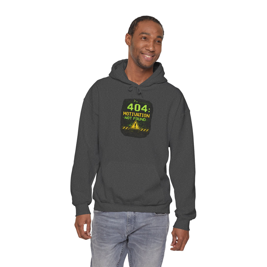 "Error 404 Motivation Not Found" IT Humor Unisex Heavy Blend™ Hoodie