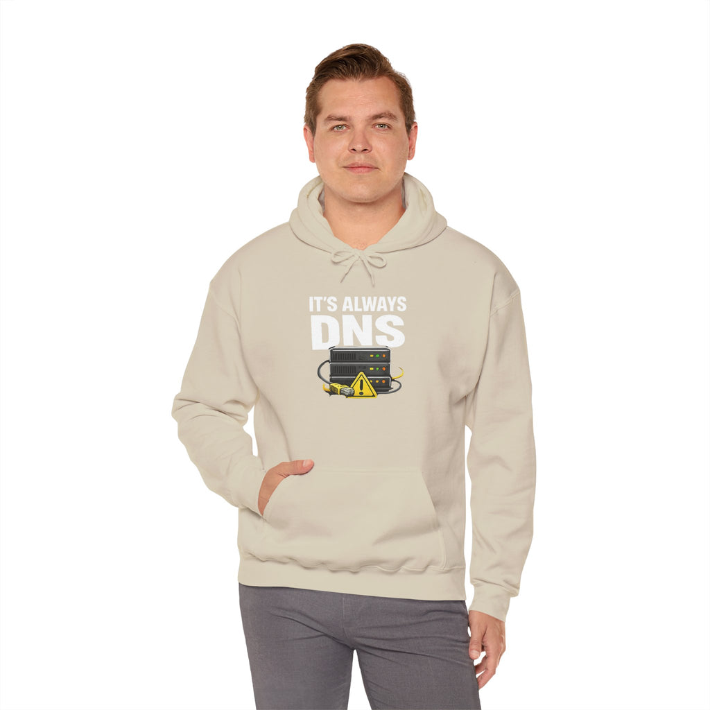 "It's Always DNS" Tech Humor Unisex Heavy Blend™ Hoodie