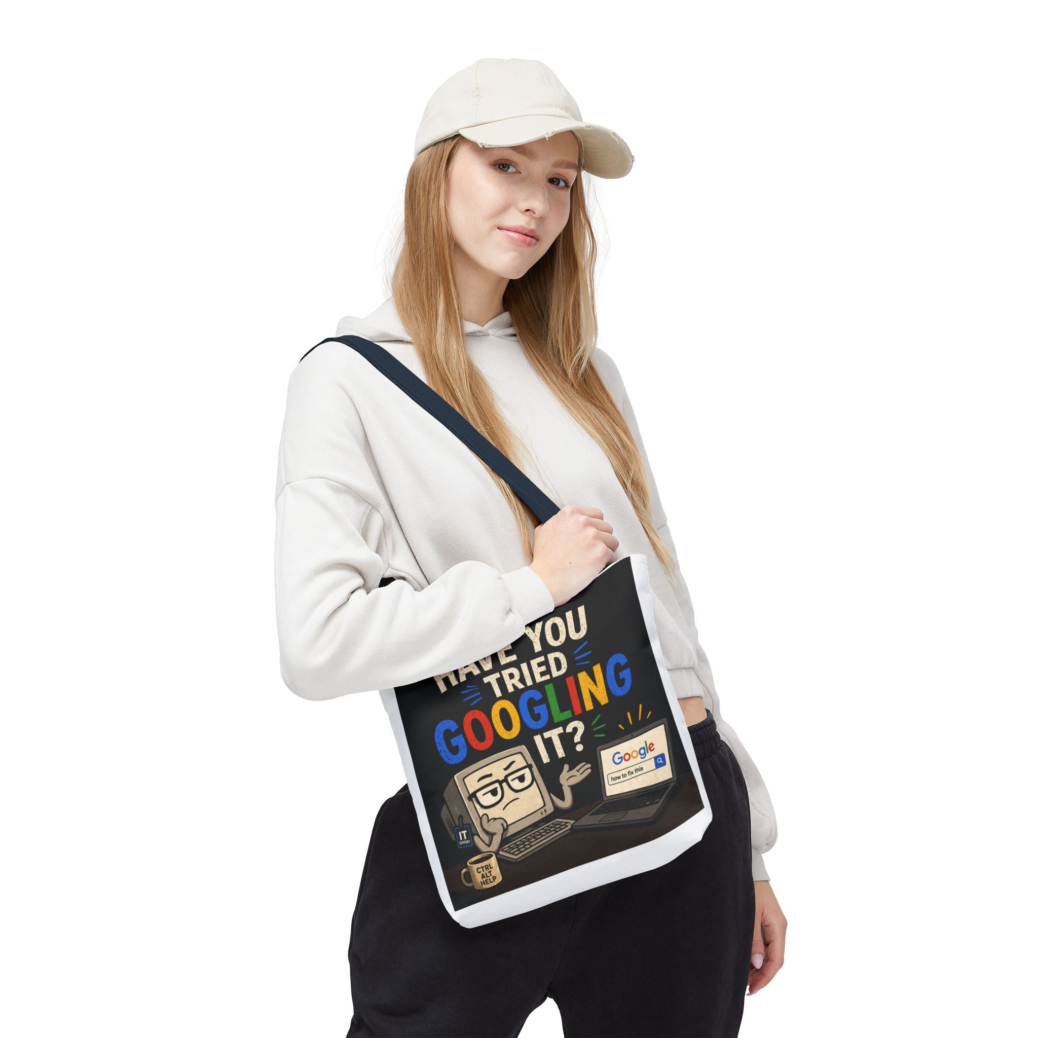 "Have You Tried Googling It?" Tote Bag – Funny Geek IT Humor Laptop Shopper