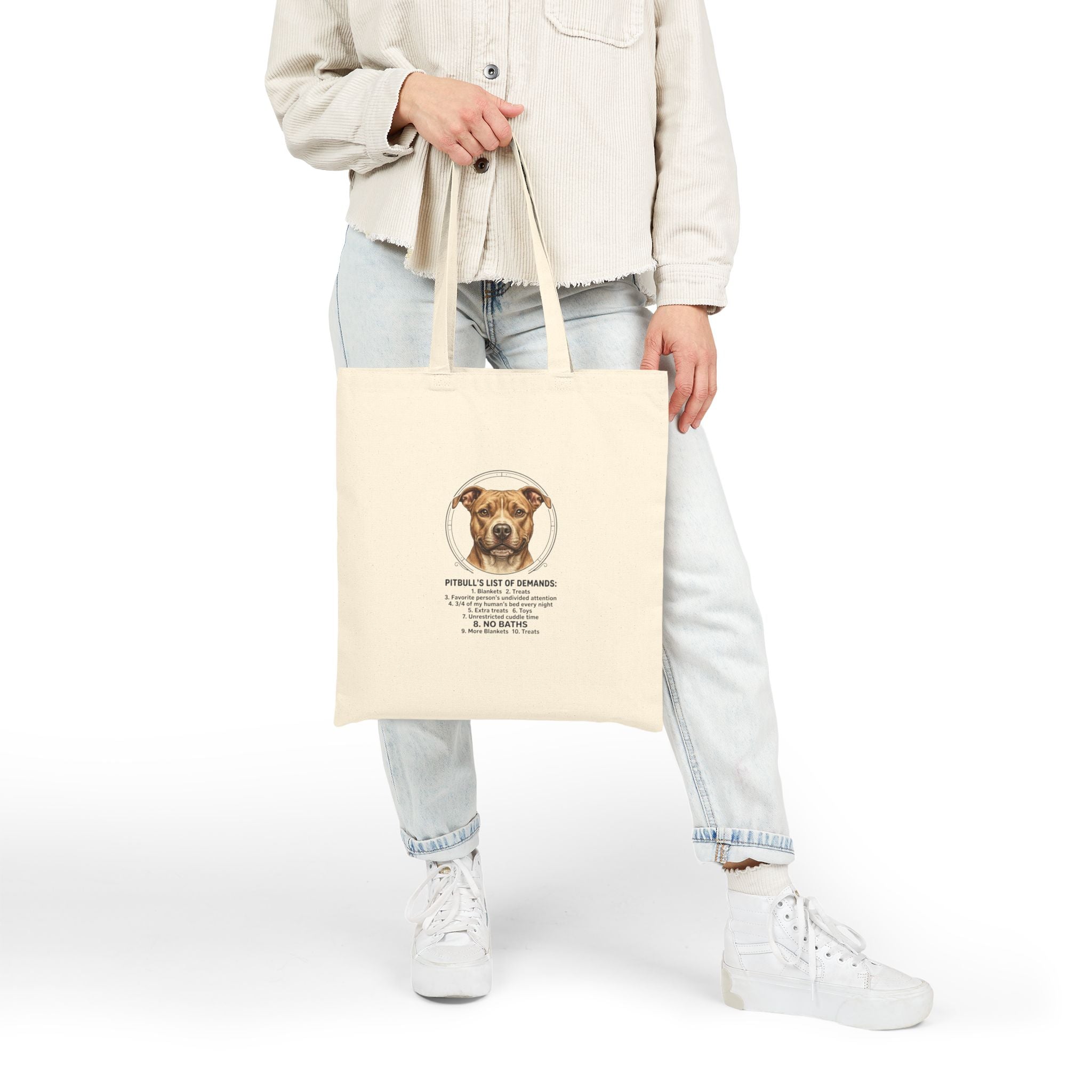 Rescue Pride Dog Mom | Cotton Canvas, Fur Baby Memorial Canvas Tote Bag