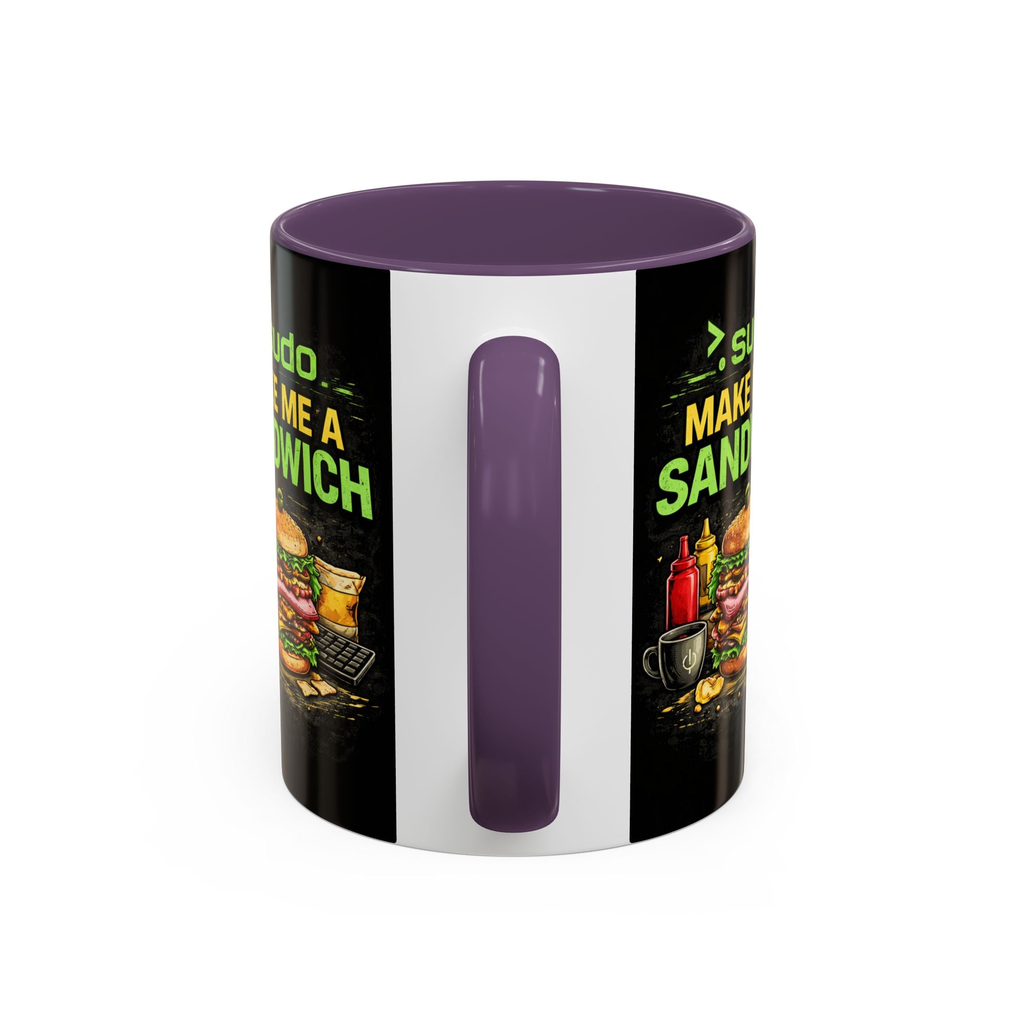 ">. Sudo Make Me a Sandwich" IT Humor Accent Coffee Mug (11, 15oz)