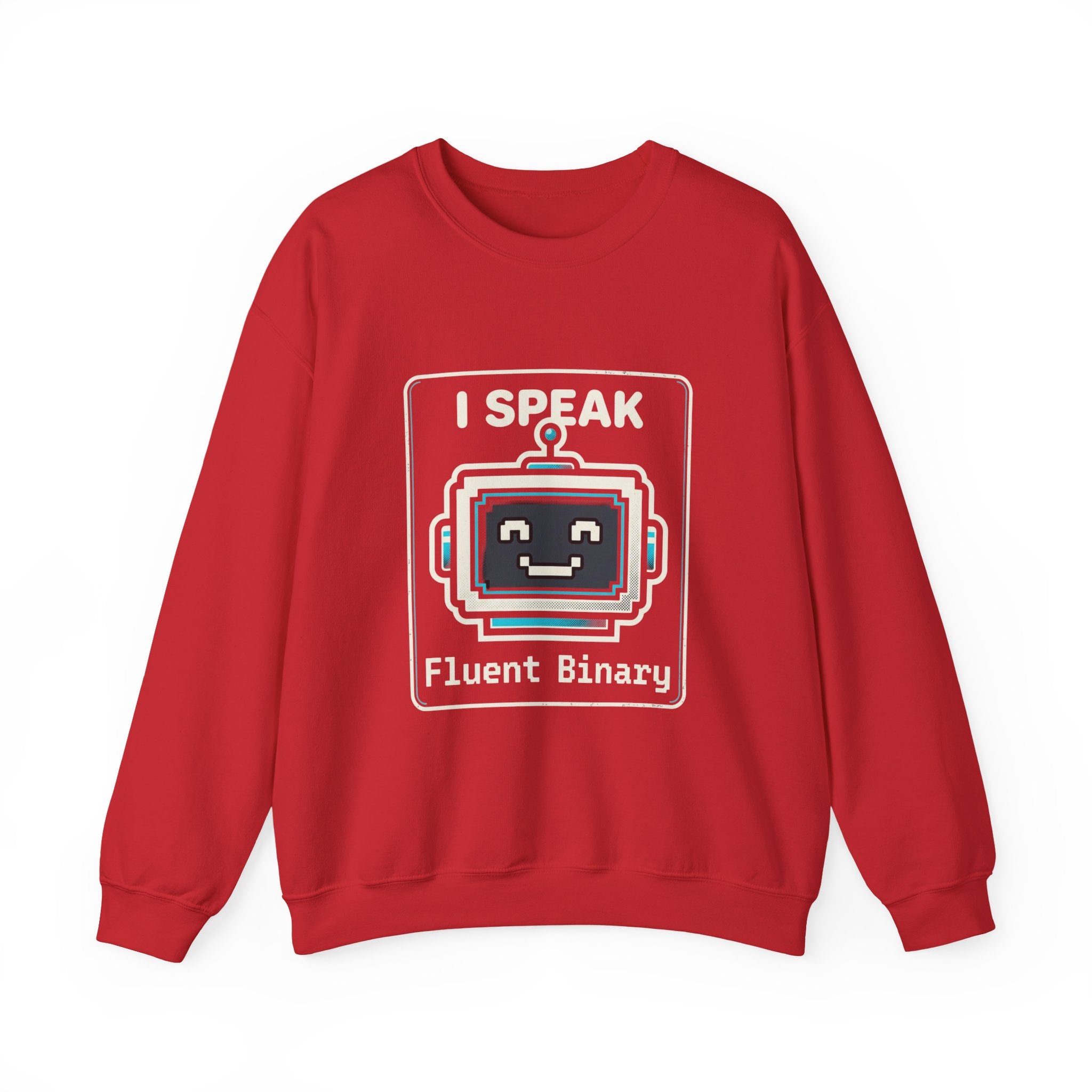 "I Speak Fluent Binary" Funny IT Crewneck Sweatshirt