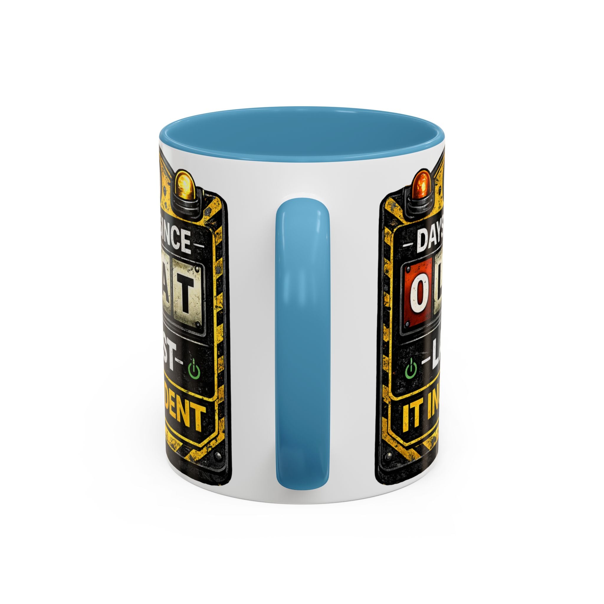 "0 Days Since Last IT Incident" IT Humor Accent Coffee Mug (11, 15oz)