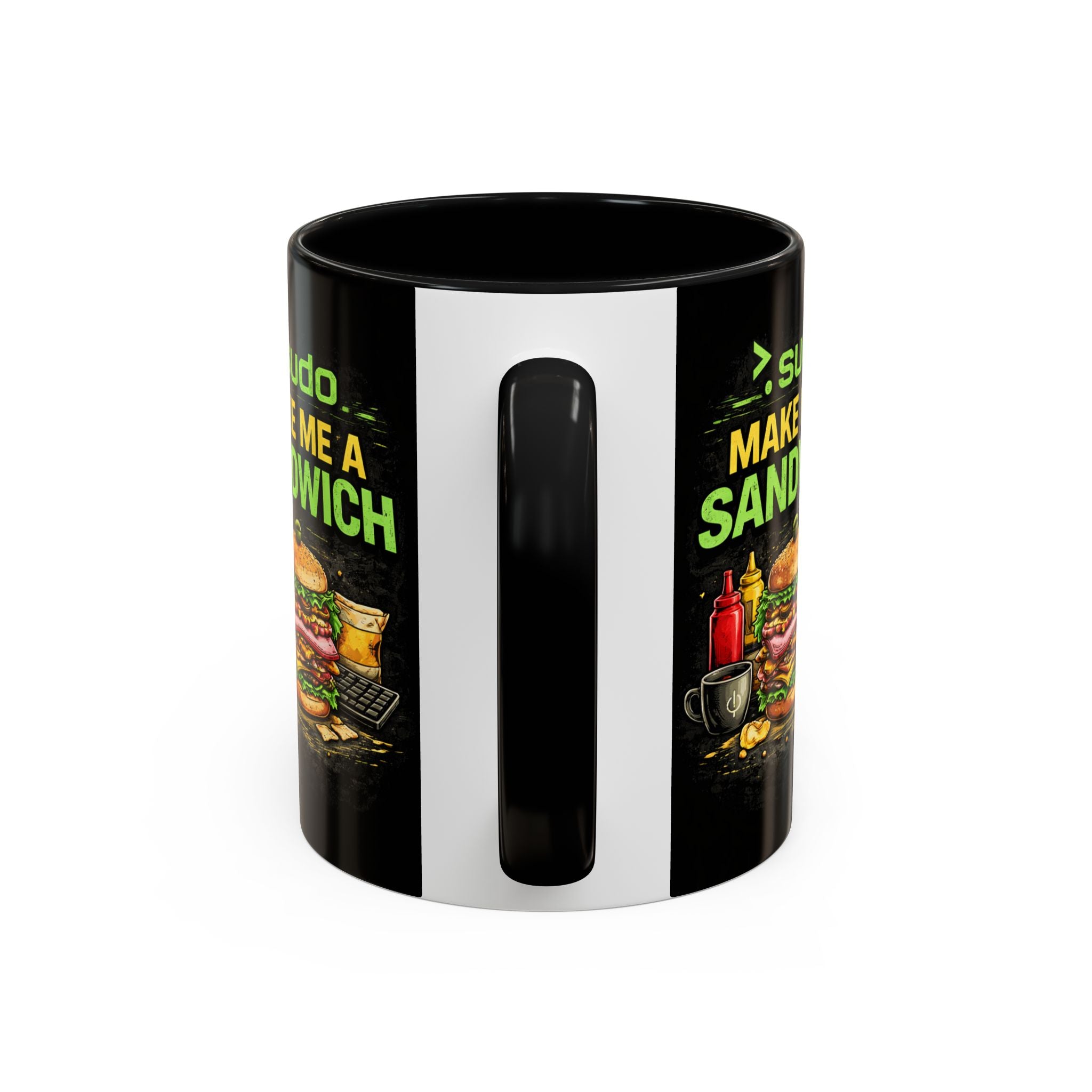 ">. Sudo Make Me a Sandwich" IT Humor Accent Coffee Mug (11, 15oz)