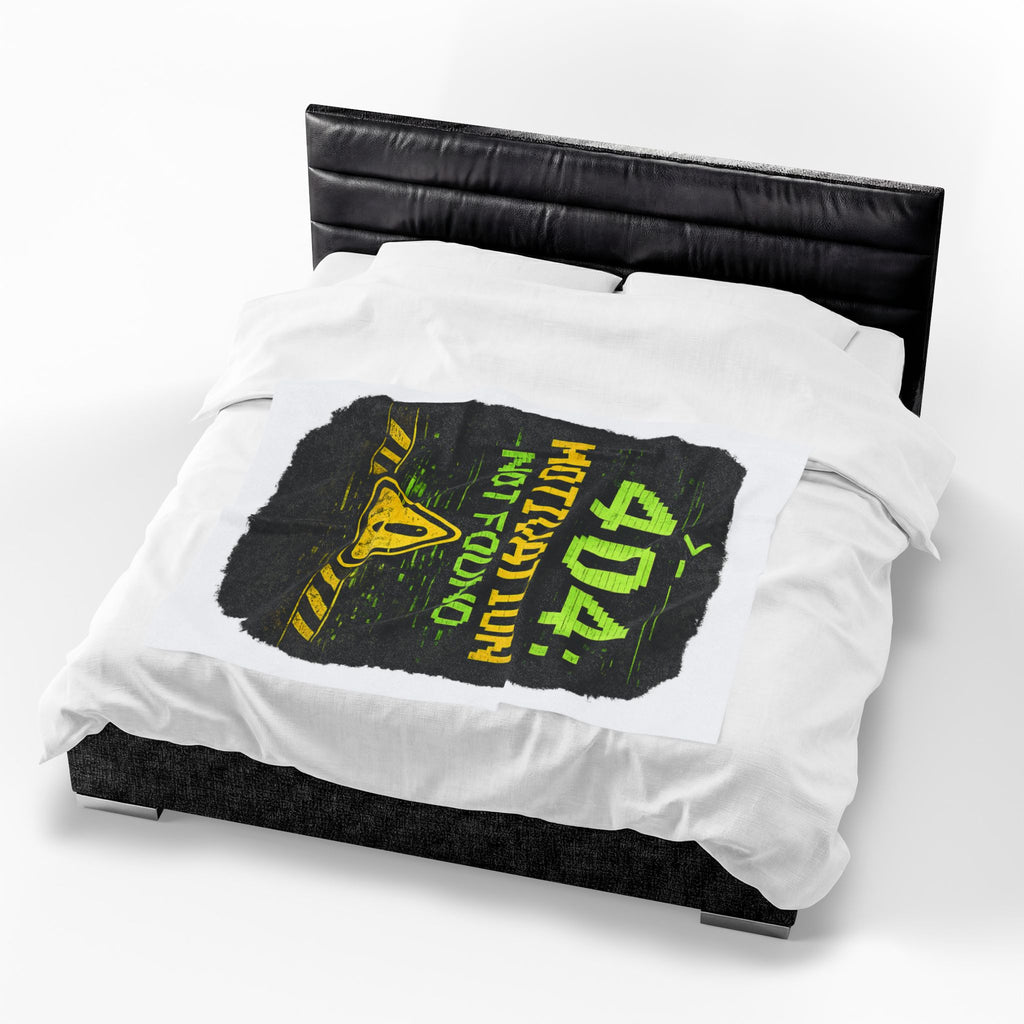 "Error 404 Motivation Not Found" IT Humor Funny IT Velveteen Plush Blanket