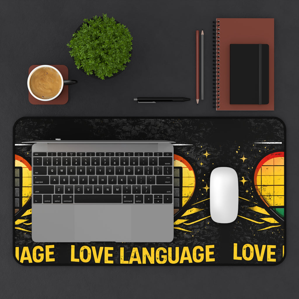 "Bandwidth Is My Love Language" Funny IT Desk Mat — Gamer/Tech Humor Mouse Pad Design