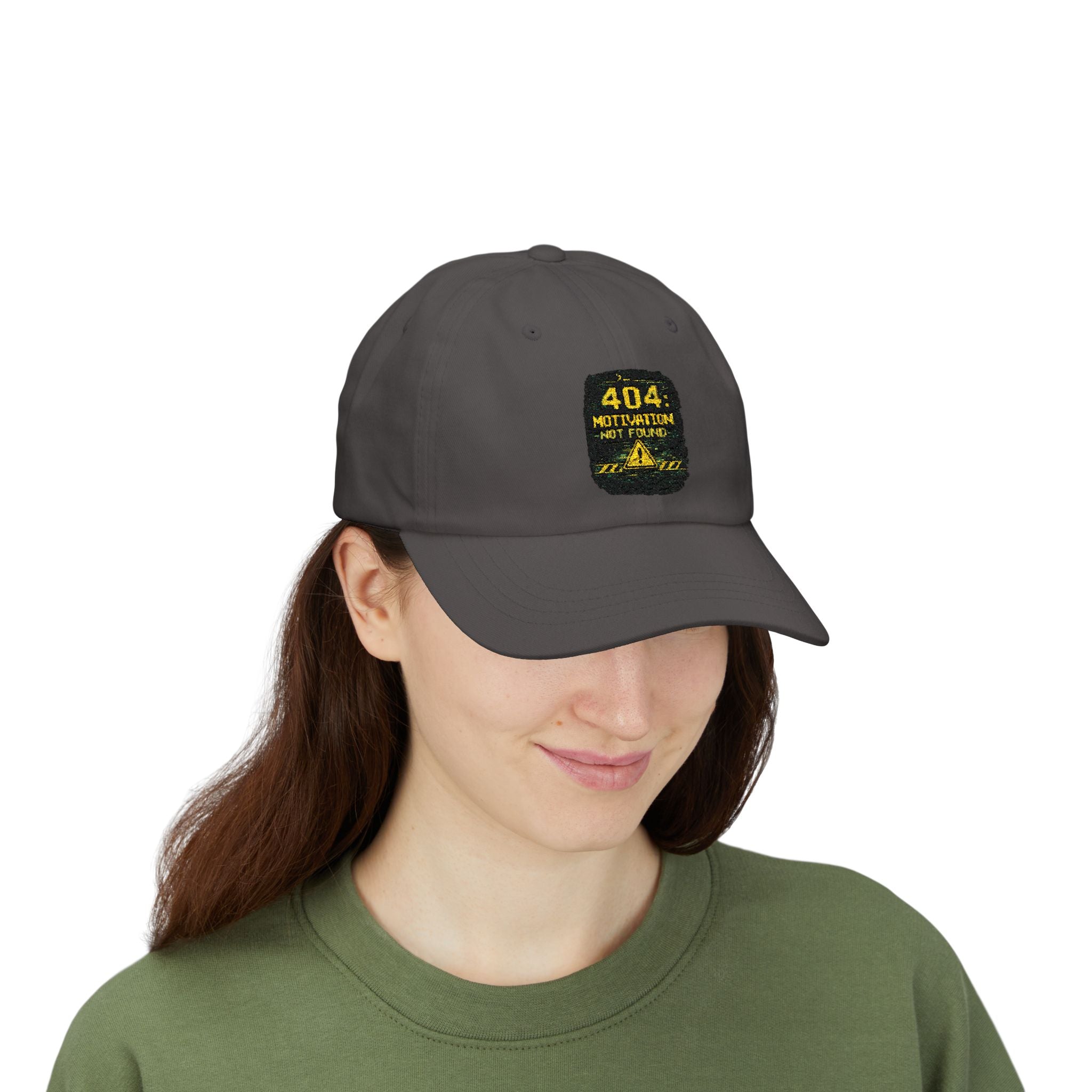 "Error 404 Motivation Not Found" Tech Humor Funny IT Baseball Hat/Cap