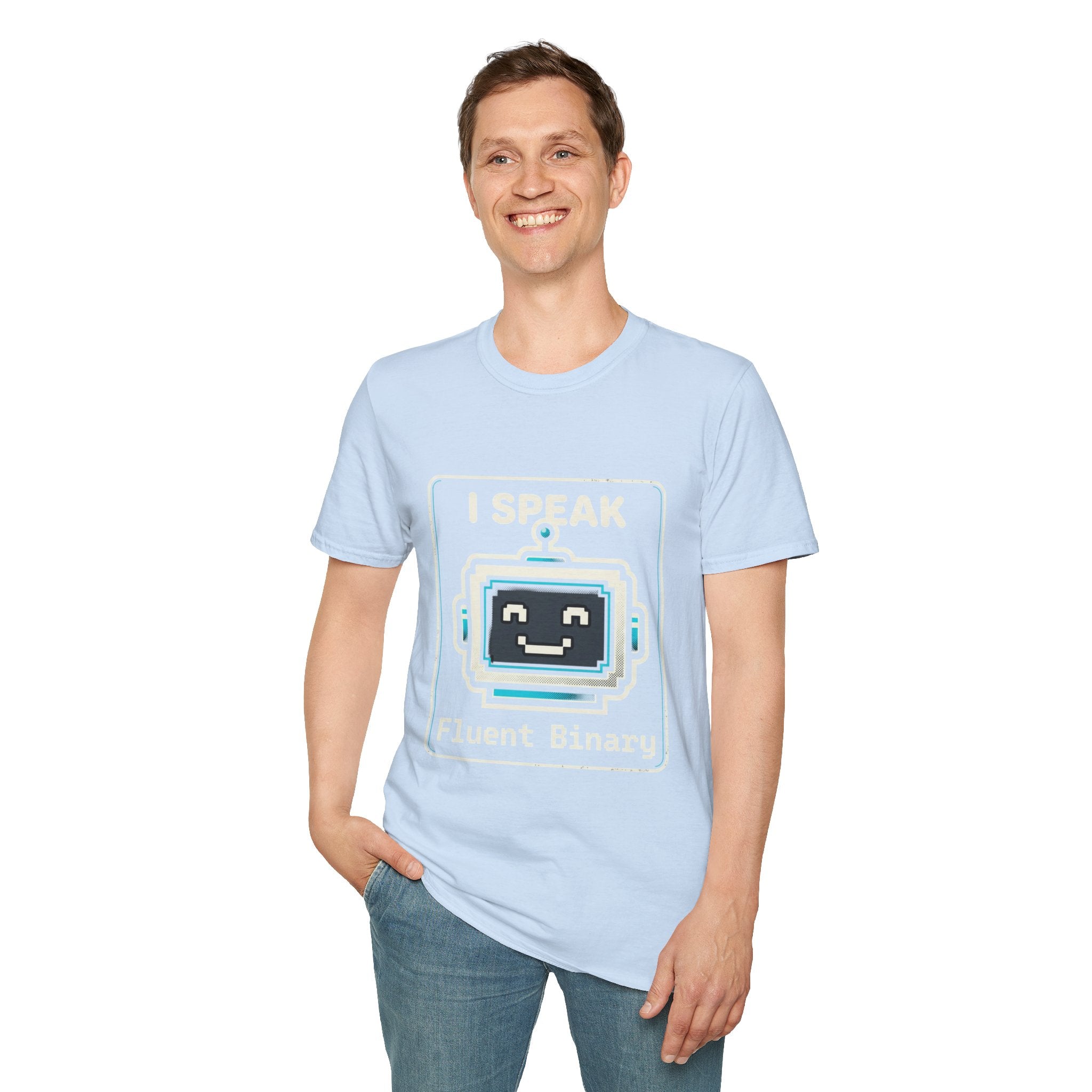 "I Speak Fluent Binary" Funny IT Programmer Tech Humor Graphic Tee