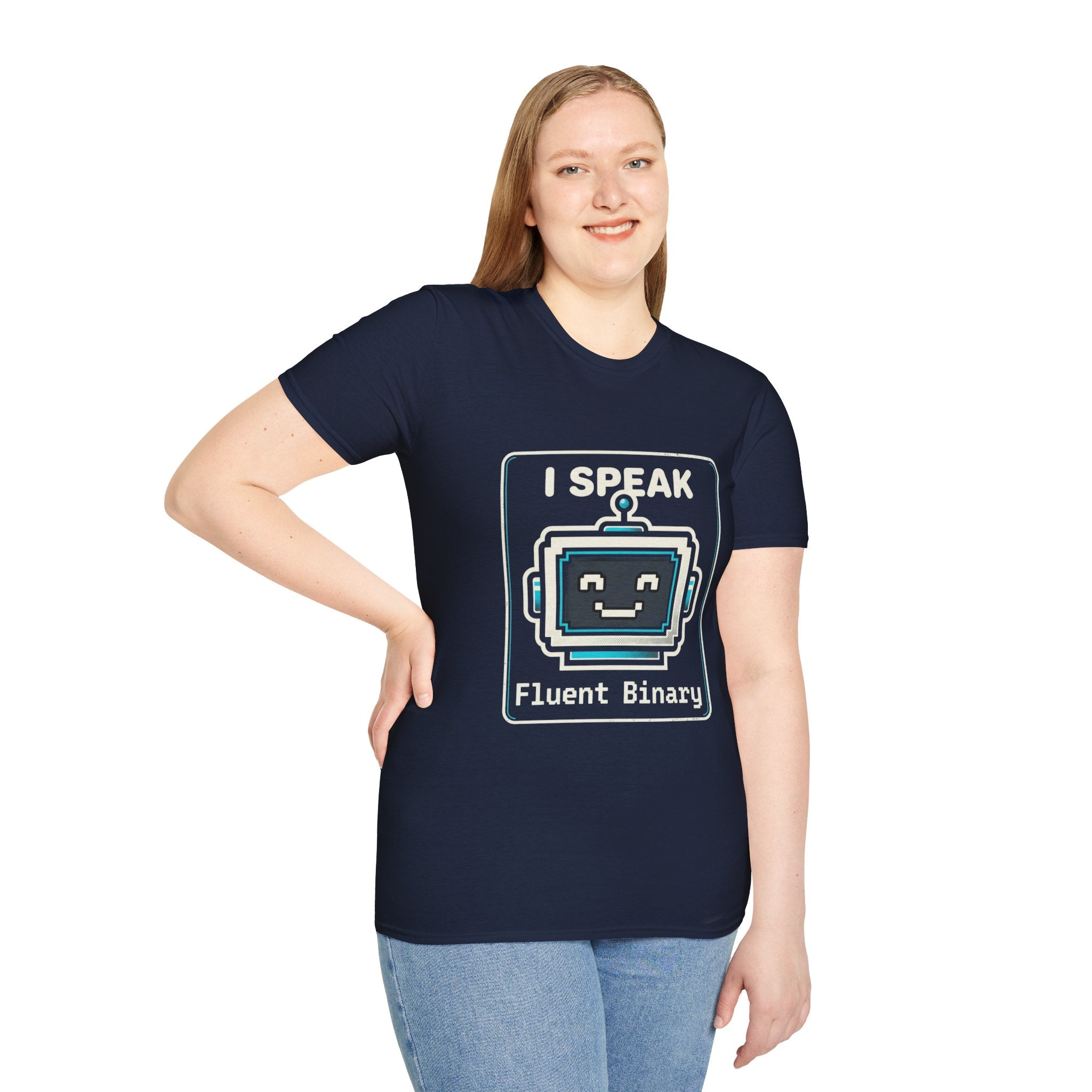 "I Speak Fluent Binary" Funny IT Programmer Tech Humor Graphic Tee