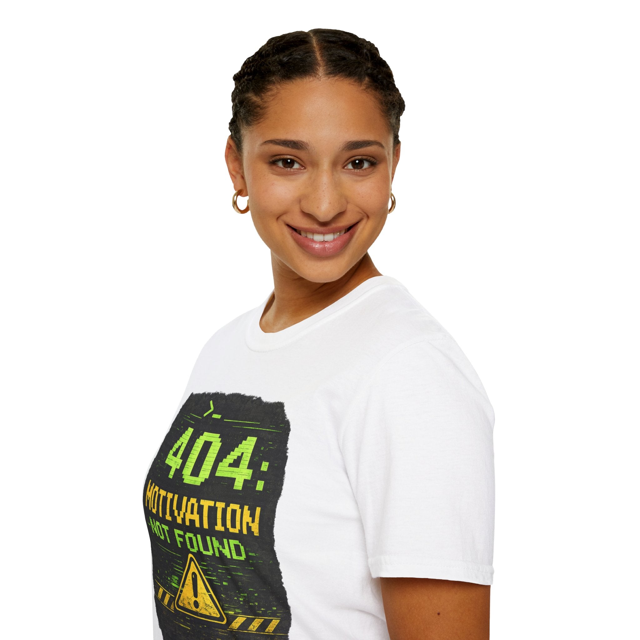 "404: Motivation Not Found" Funny IT Graphic Tee- Tech Humor T-Shirt