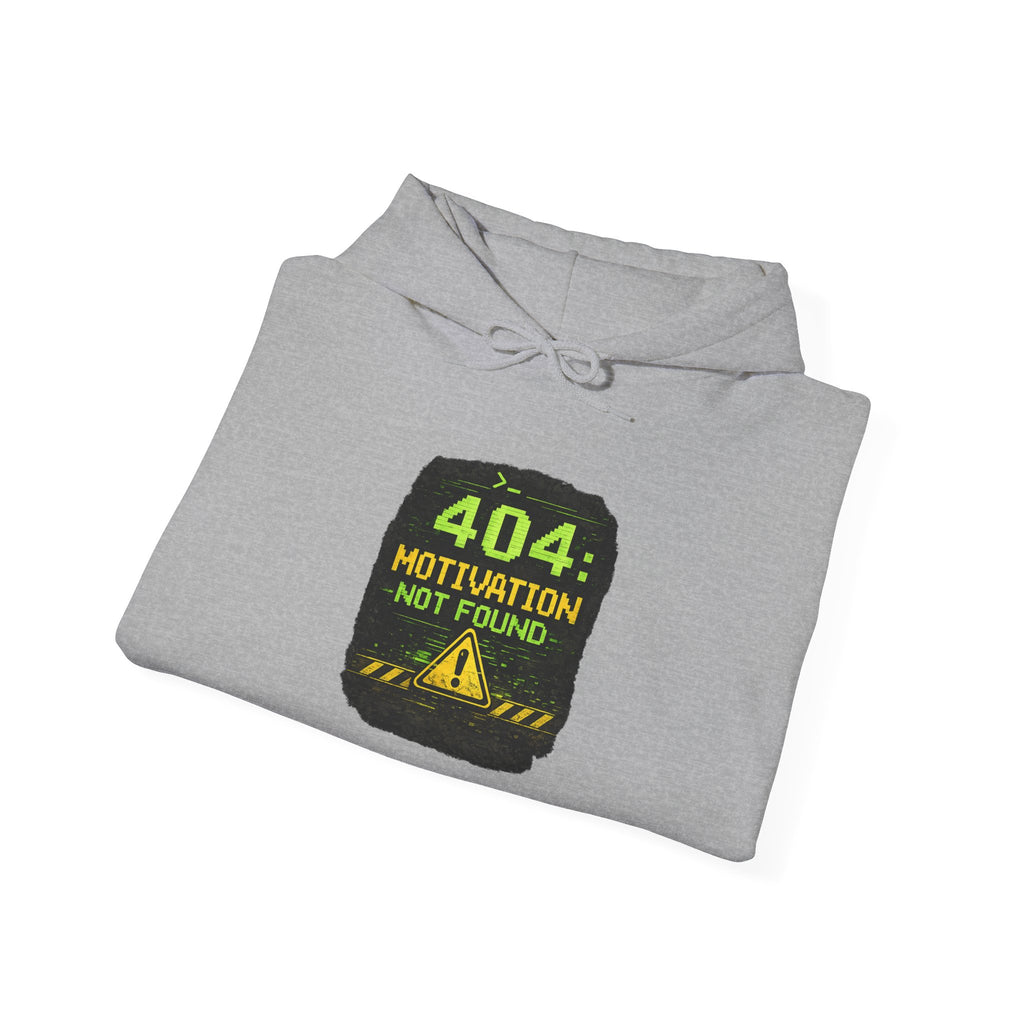 "Error 404 Motivation Not Found" IT Humor Unisex Heavy Blend™ Hoodie