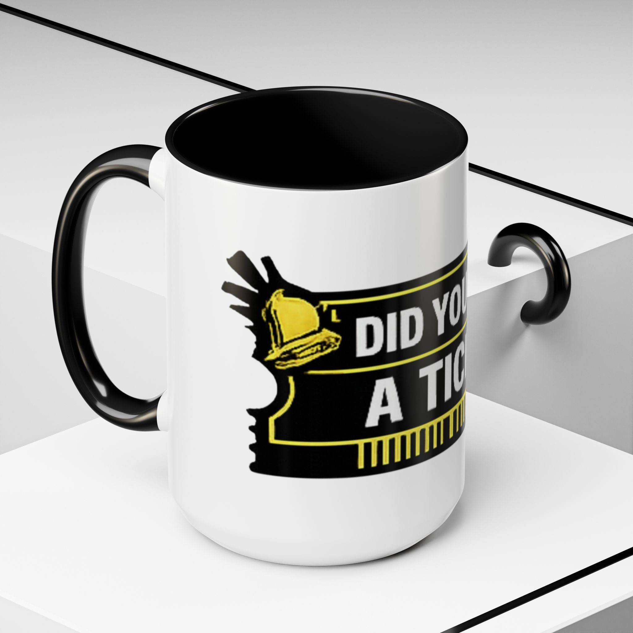 "Did You Submit a Ticket?" Accent Coffee Mug — Support Desk Humor, IT Helpdesk Gift (11/15oz)