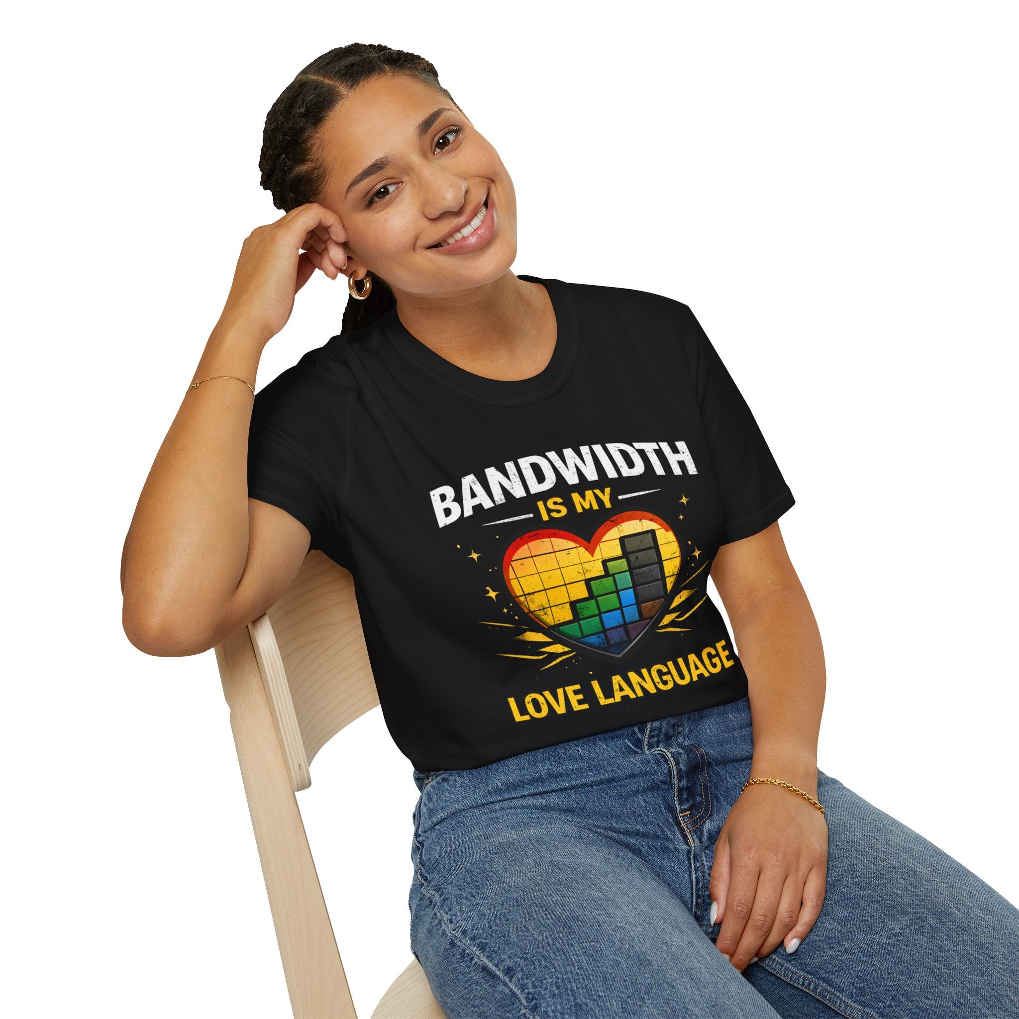"Bandwidth Is My Love Language" Funny IT Tech Humor T-Shirt