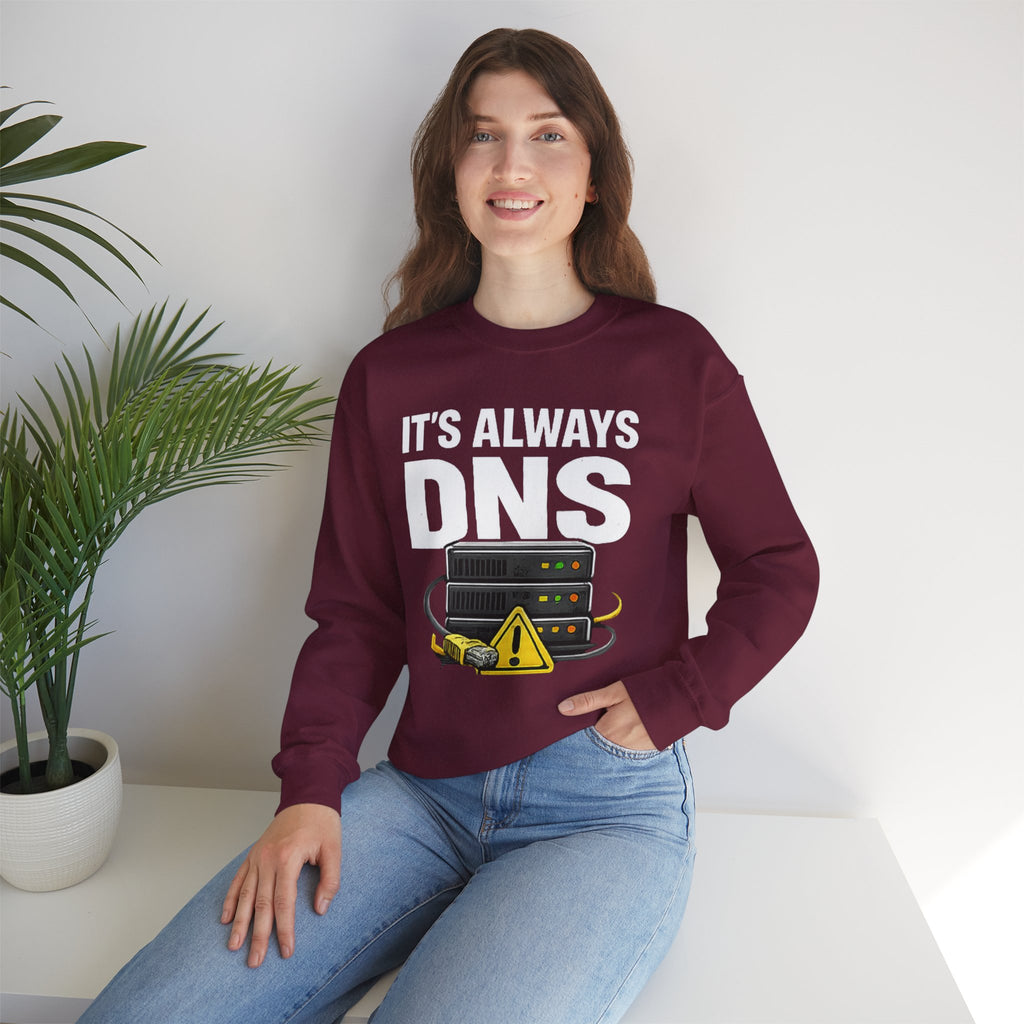 "Its Always DNS" Unisex Heavy Blend™ Crewneck Sweatshirt